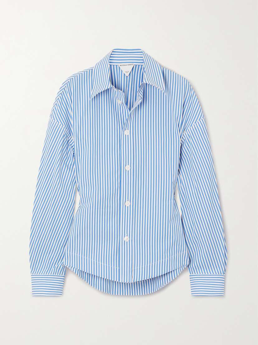 Bottega Veneta Striped Cotton-poplin Shirt
