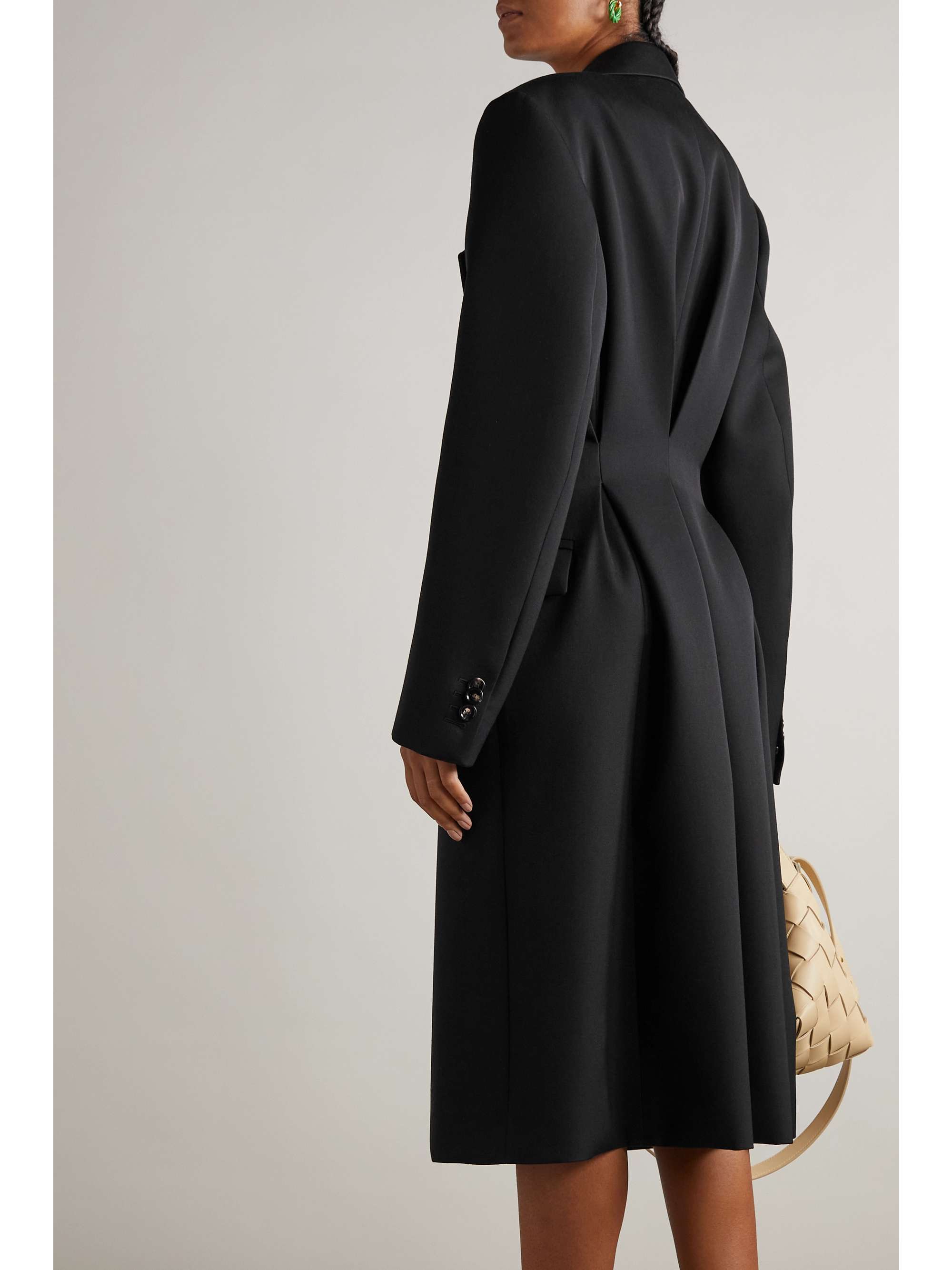 BOTTEGA VENETA Double-breasted gathered wool coat