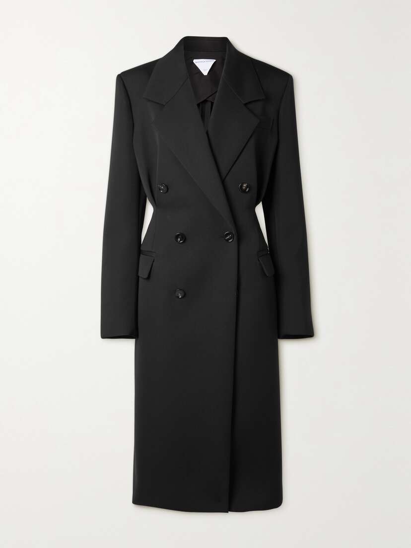 Bottega Veneta Double-breasted Gathered Wool Coat