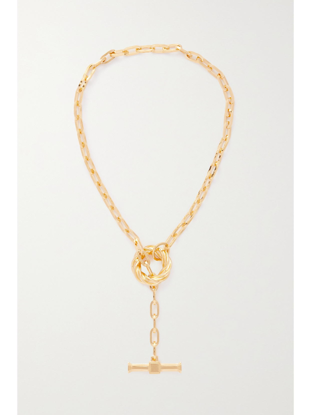 BOTTEGA VENETA TWIST GOLD-PLATED NECKLACE