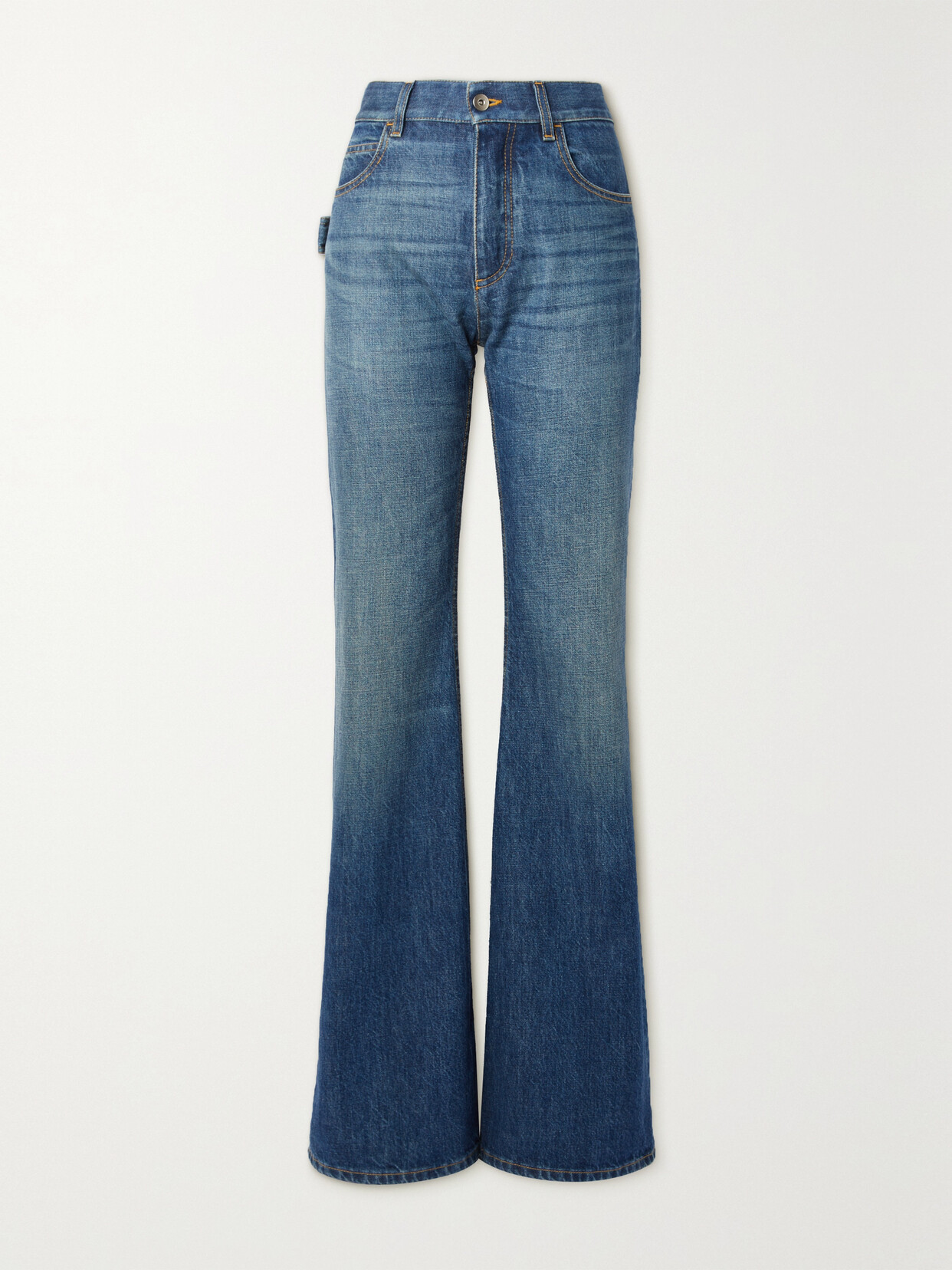 Shop Bottega Veneta Flared Jeans In Blue