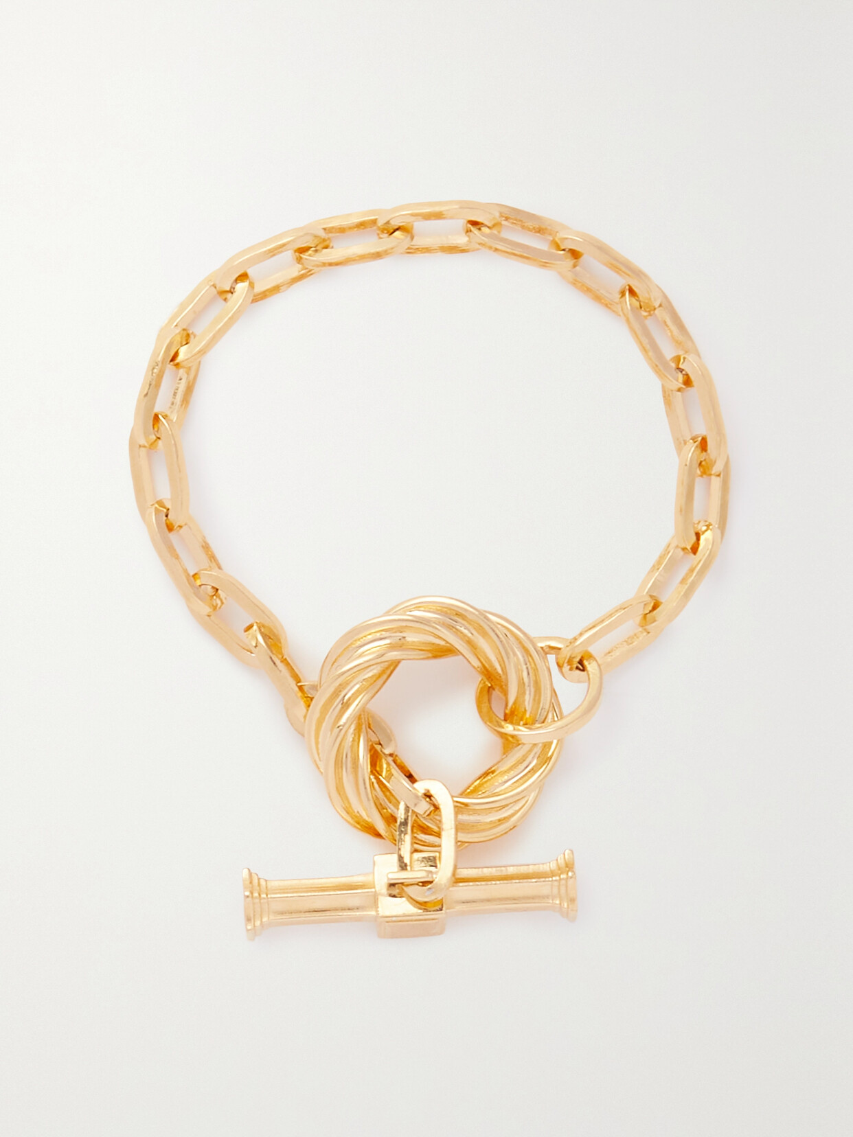 Bottega Veneta Twist Gold-plated Bracelet - L