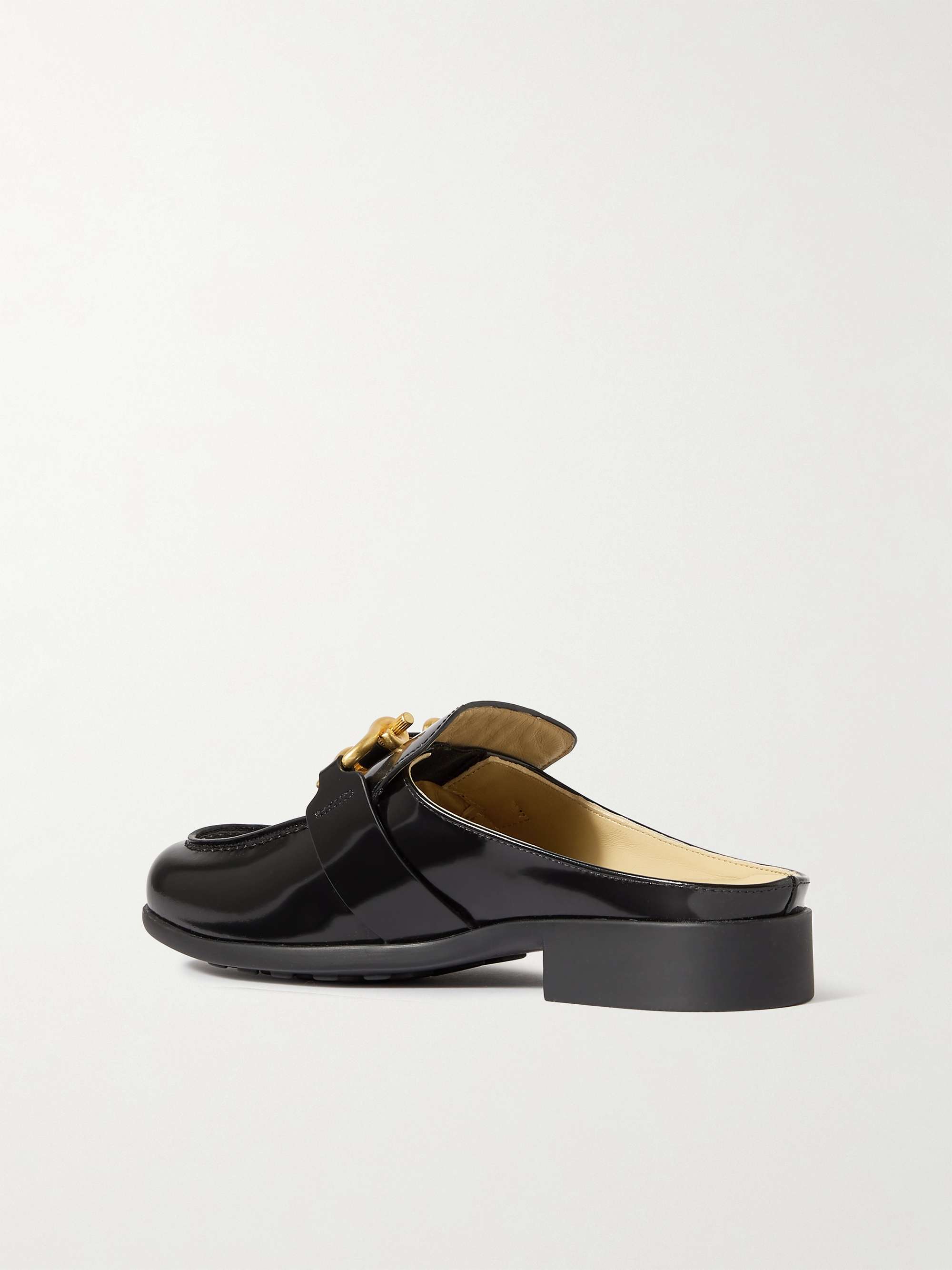 BOTTEGA VENETA Monsieur Mocassin glossed-leather loafers