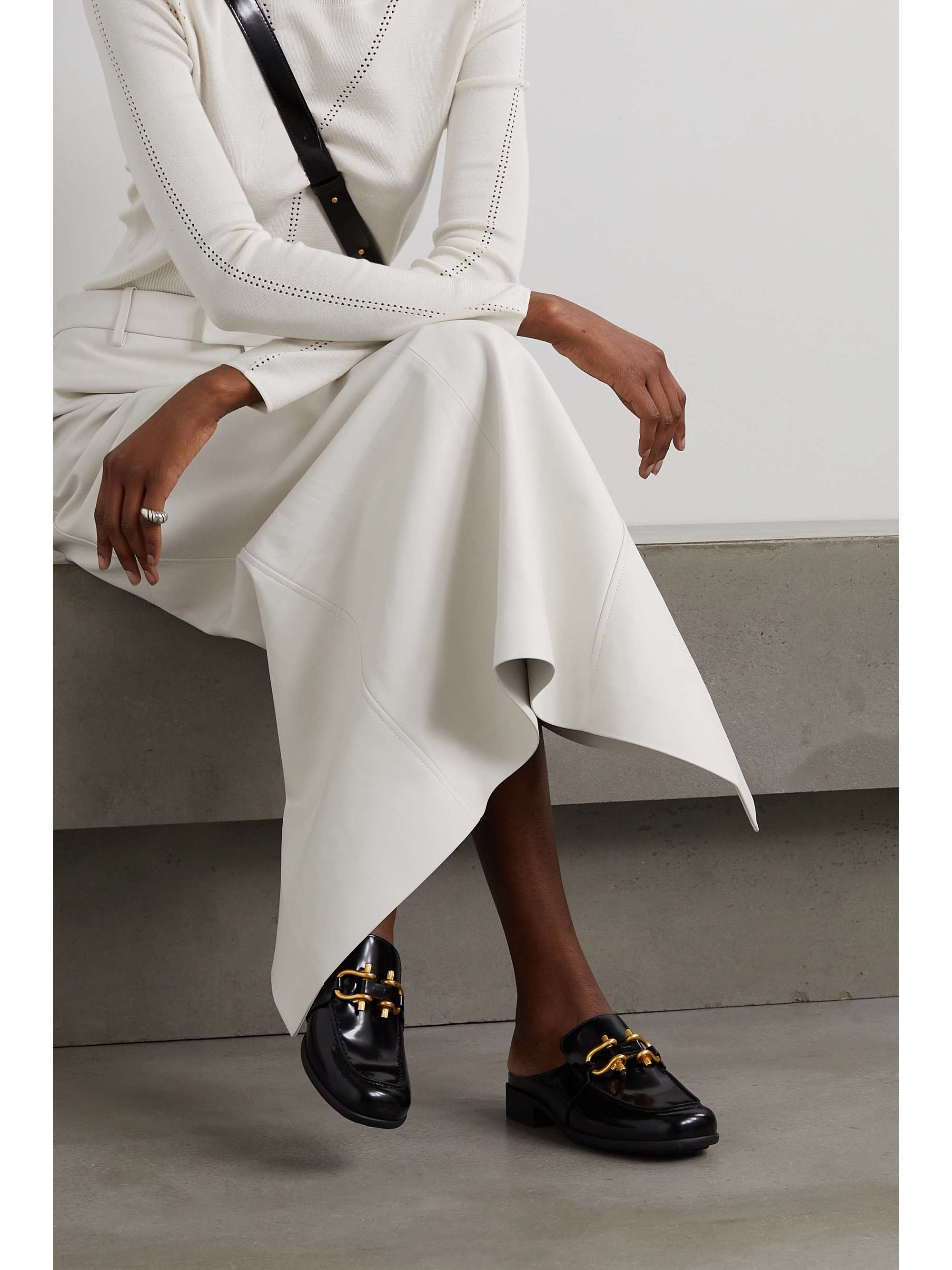BOTTEGA VENETA Monsieur Mocassin glossed-leather loafers