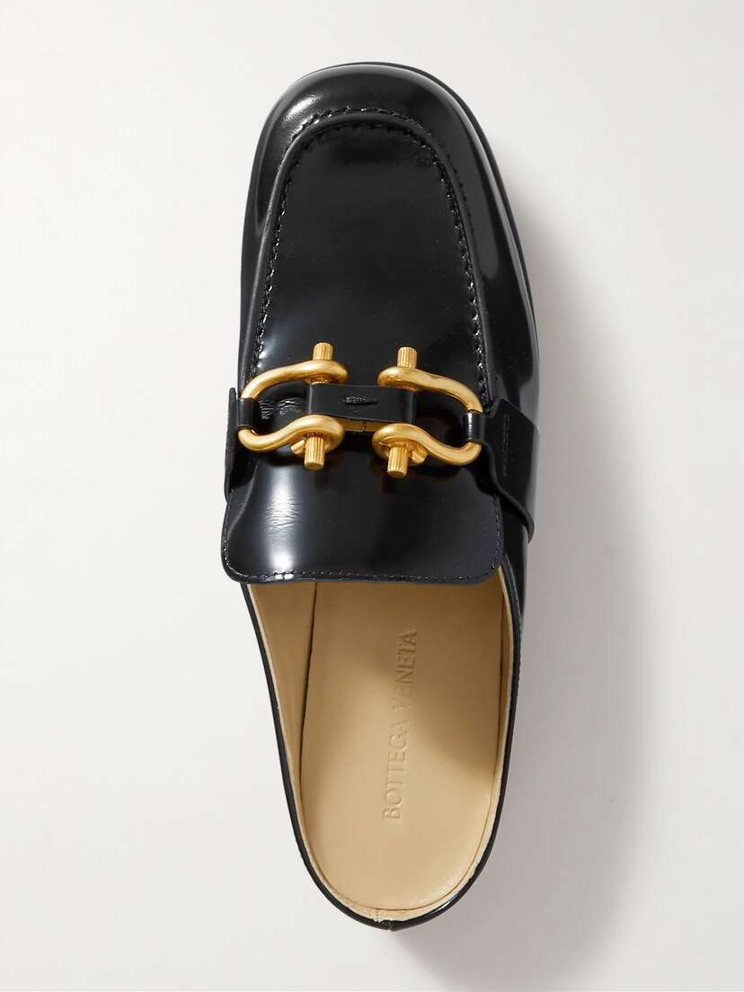 Bottega Veneta Monsieur Mocassin Glossed-leather Loafers