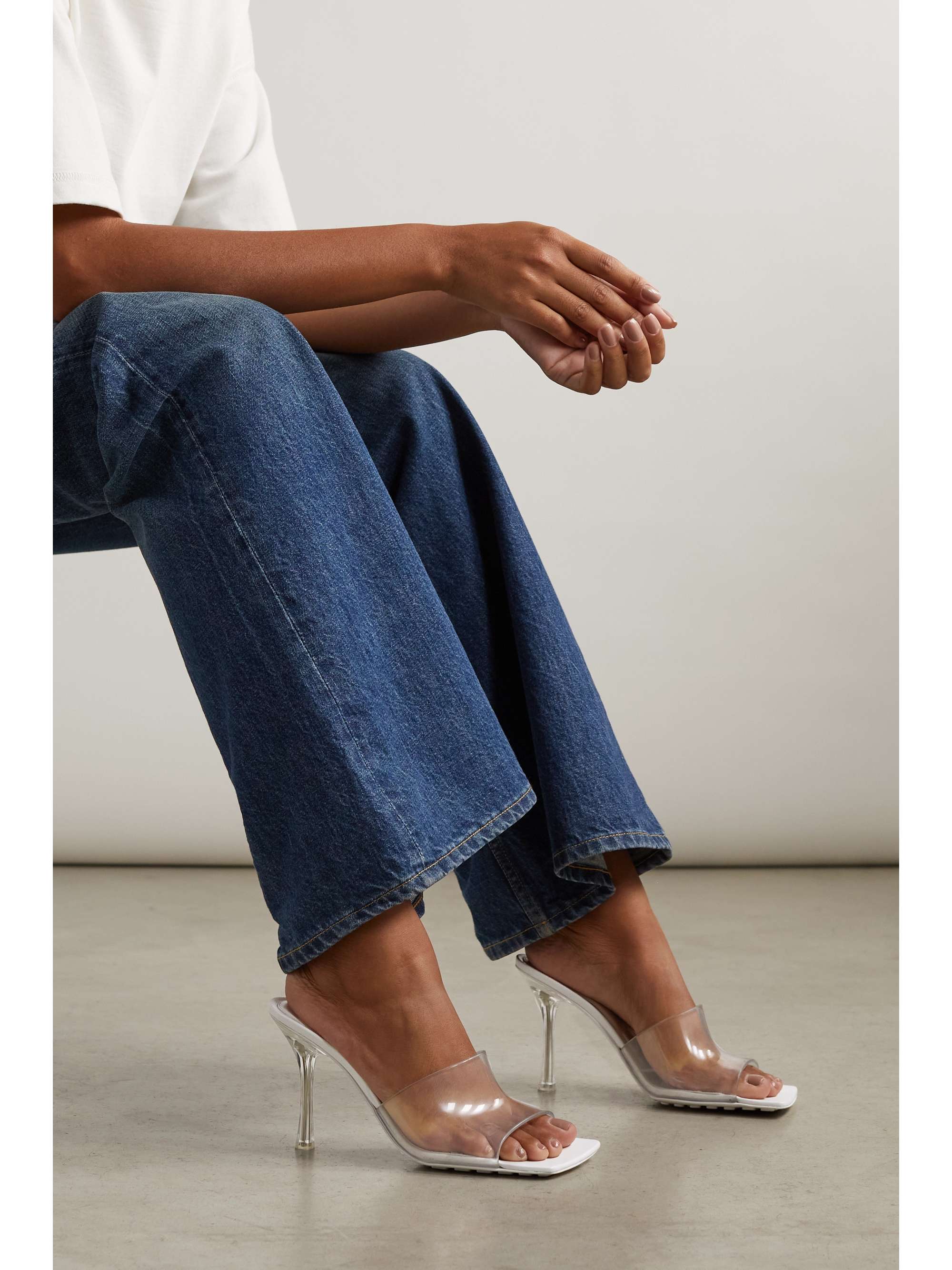 bottega veneta clear heels