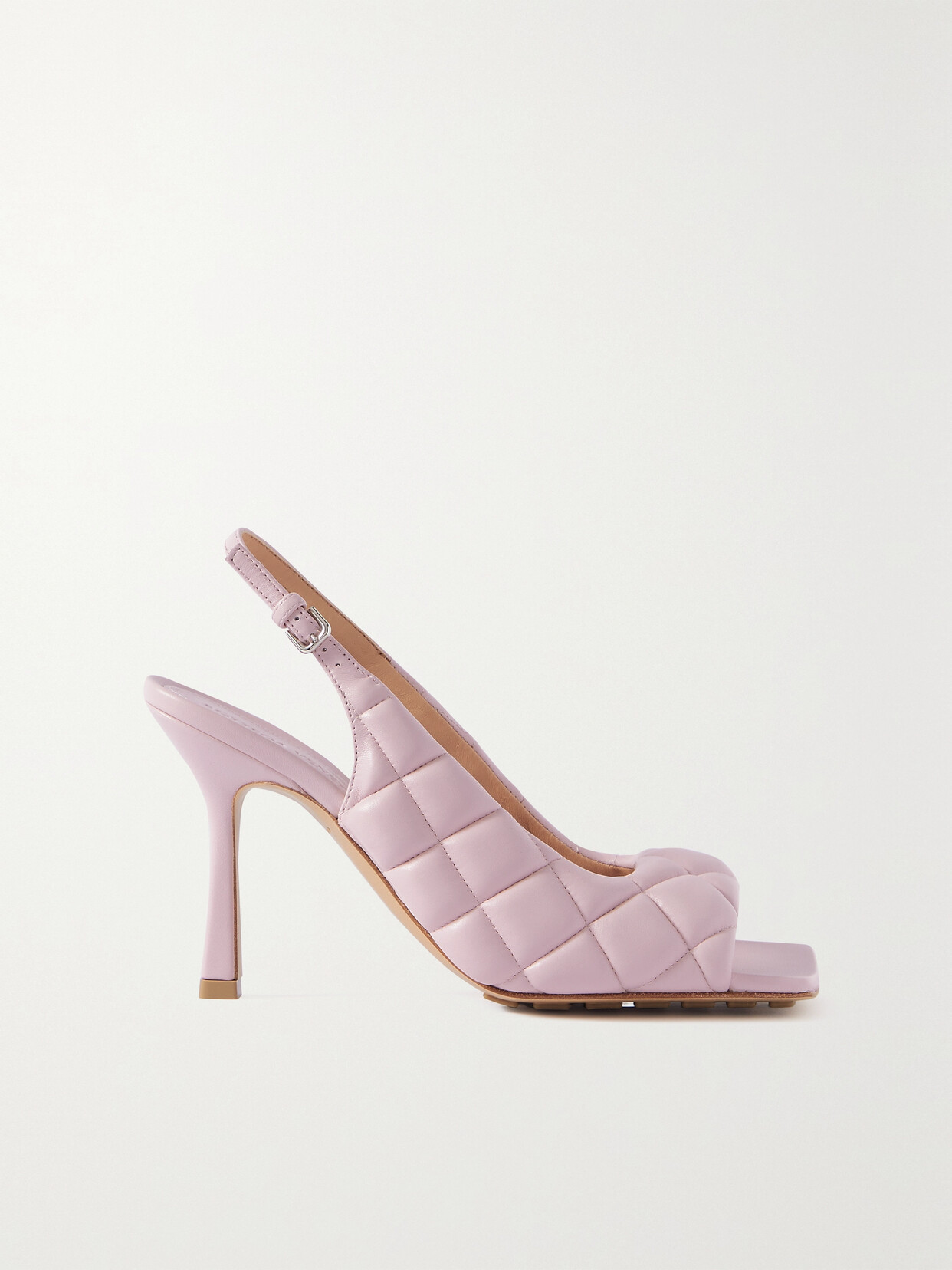 Bottega Veneta - Quilted Leather Slingback Sandals - Pink