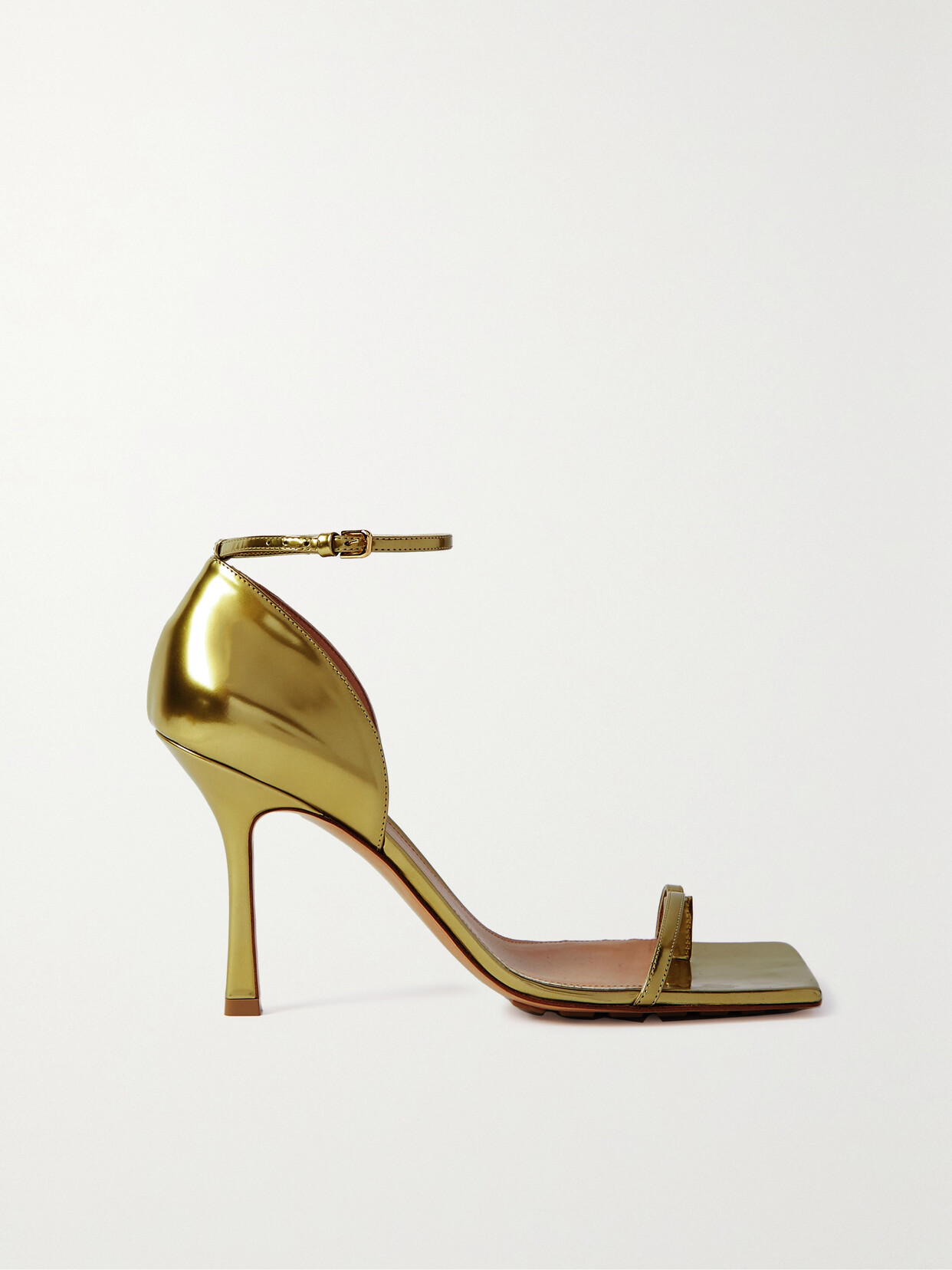 Bottega Veneta - Stretch Metallic Leather Sandals - Gold