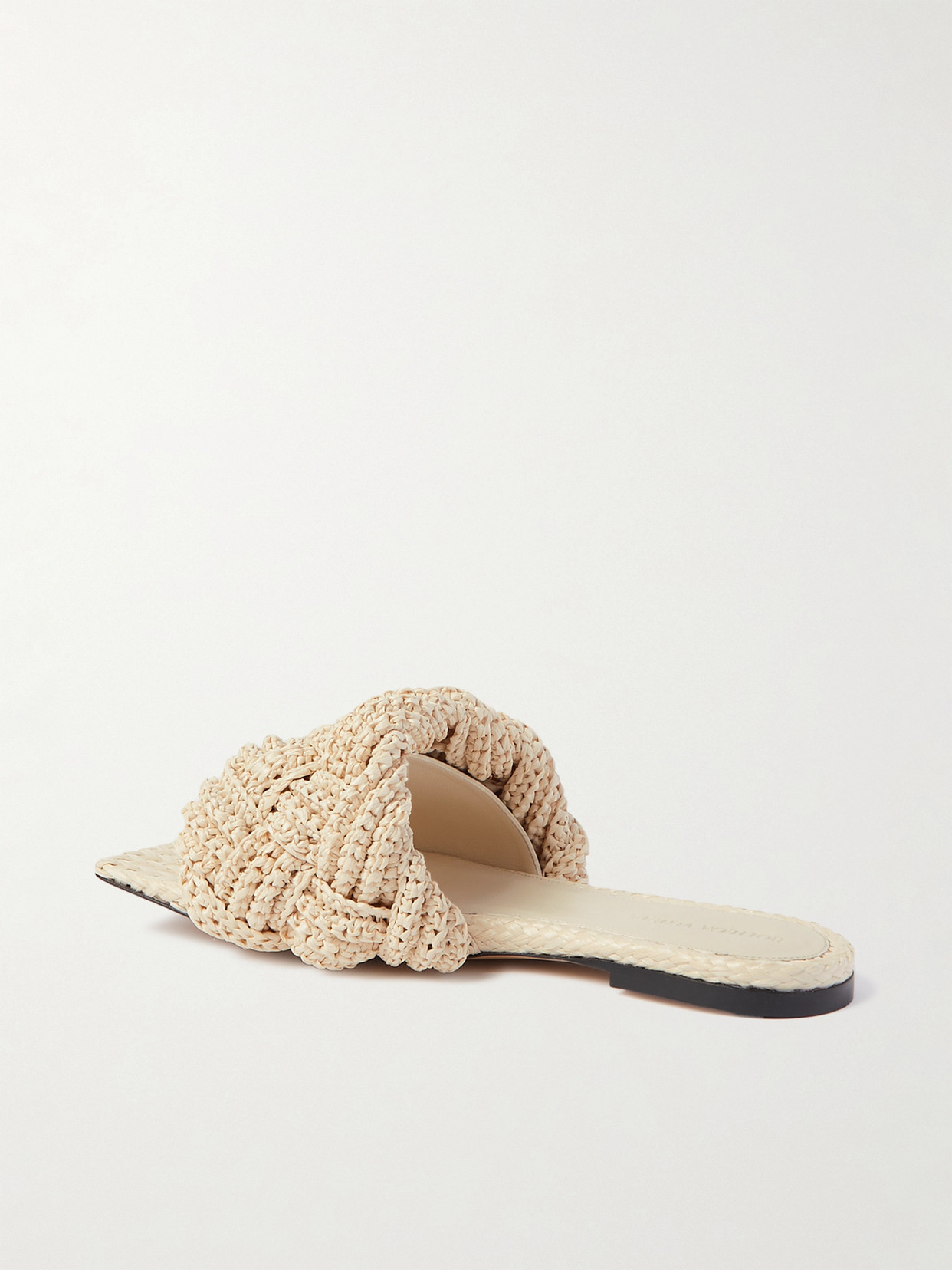 Shop Bottega Veneta Lido Leather Slides In Neutrals