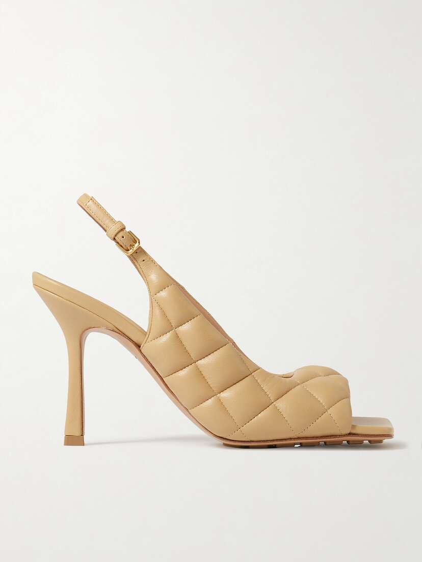 Bottega Veneta Quilted Leather Slingback Sandals