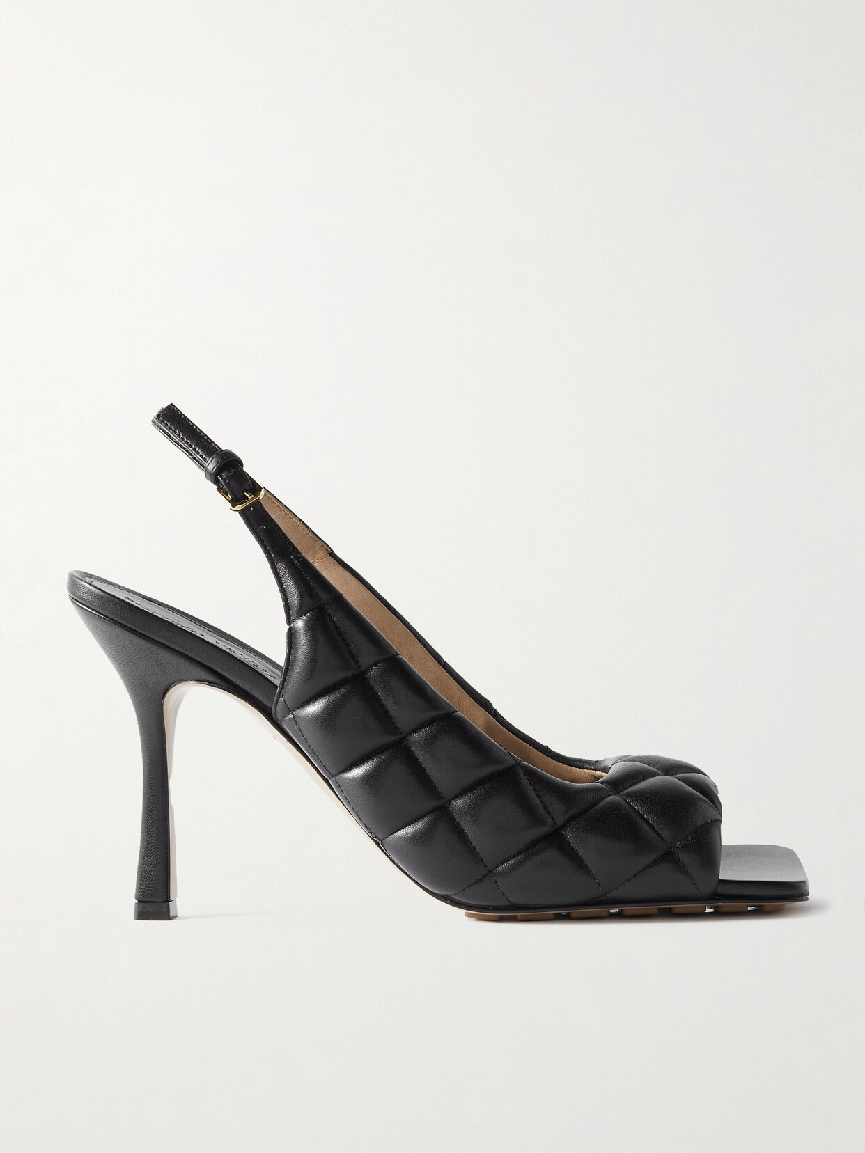 Bottega Veneta - Quilted Leather Slingback Sandals - Black