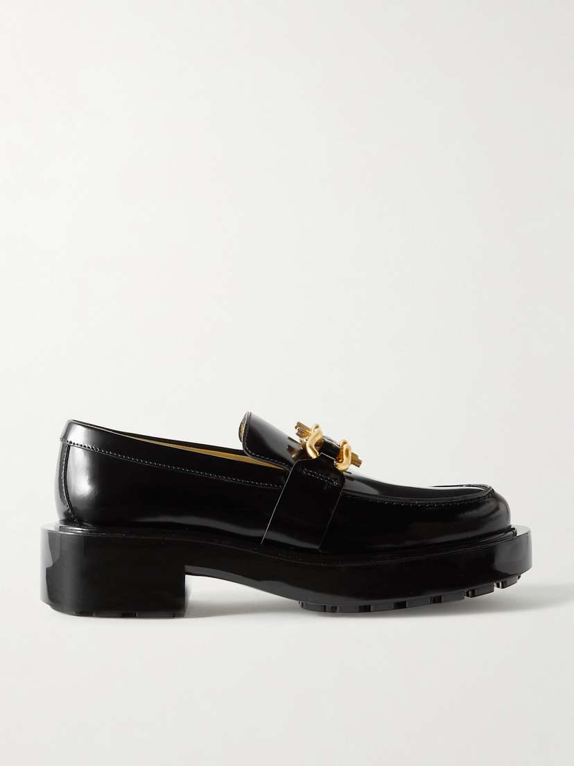 Bottega Veneta Monsieur Embellished Patent-leather Loafers