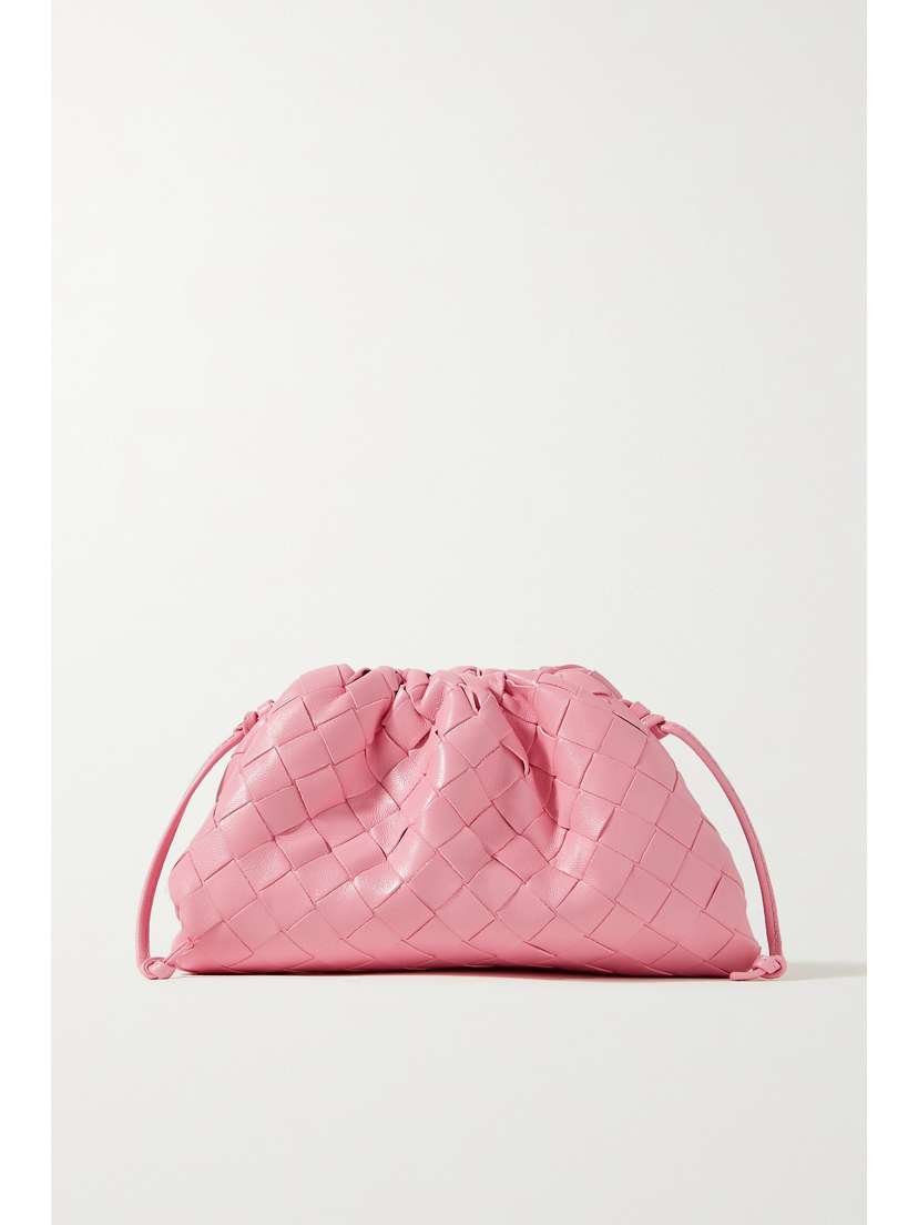 Bottega Veneta The Pouch Mini Intrecciato Leather Clutch