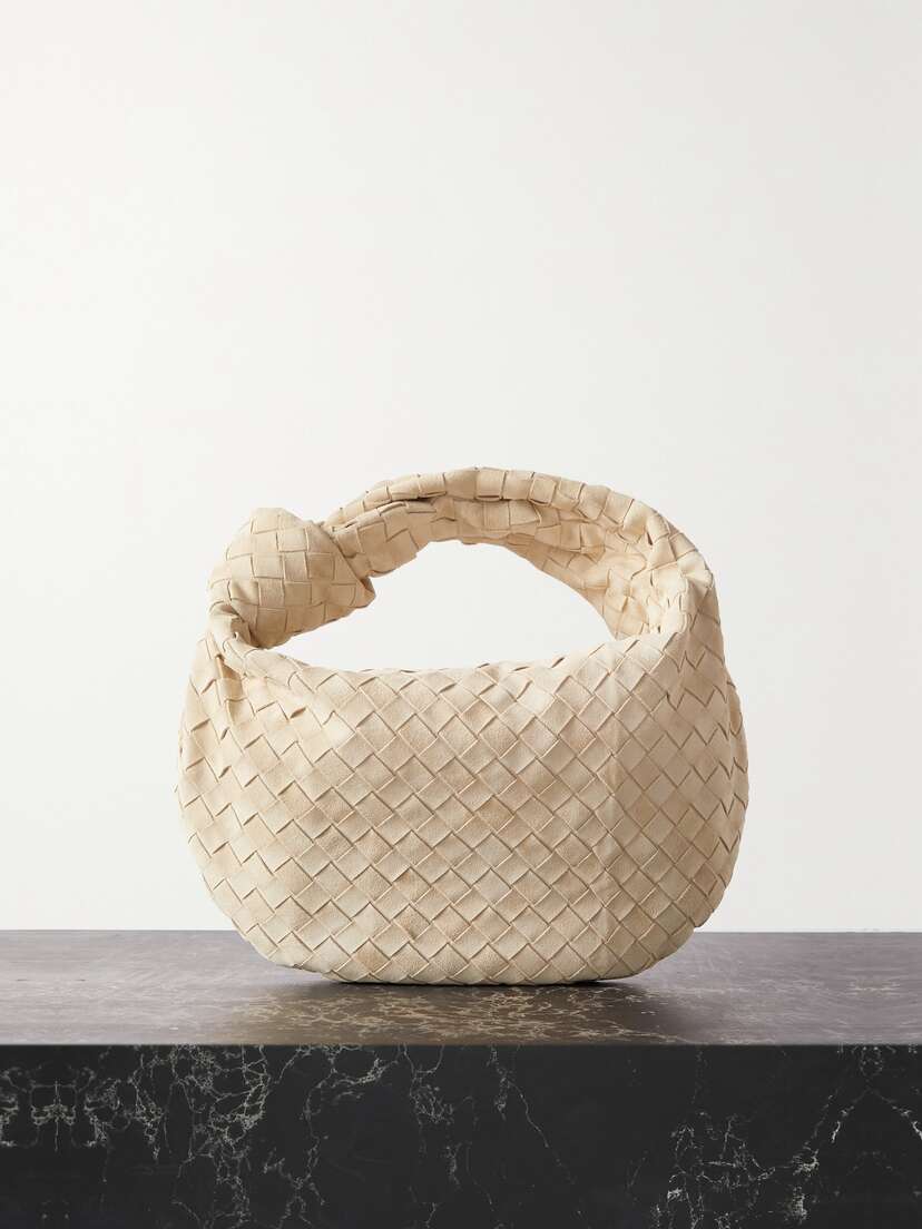 Bottega Veneta Jodie Teen Knotted Intrecciato Suede Tote