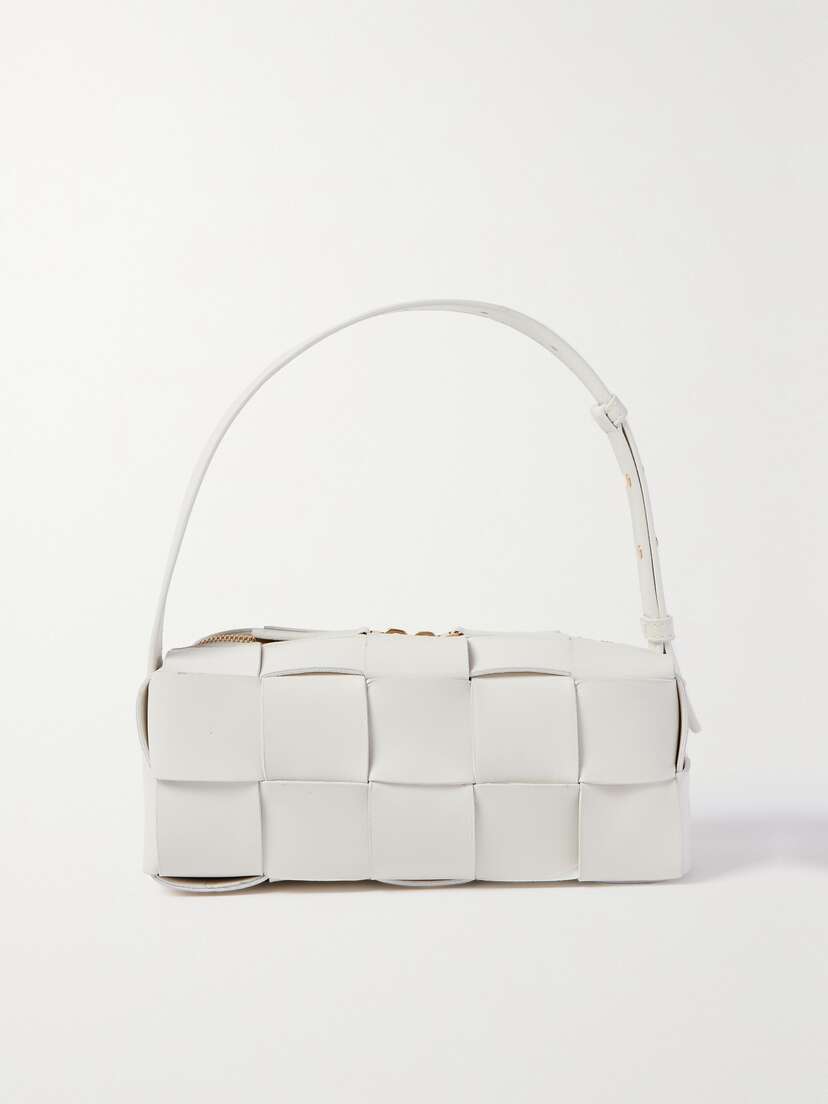 Bottega Veneta Brick Cassette Small Intrecciato Leather Shoulder Bag