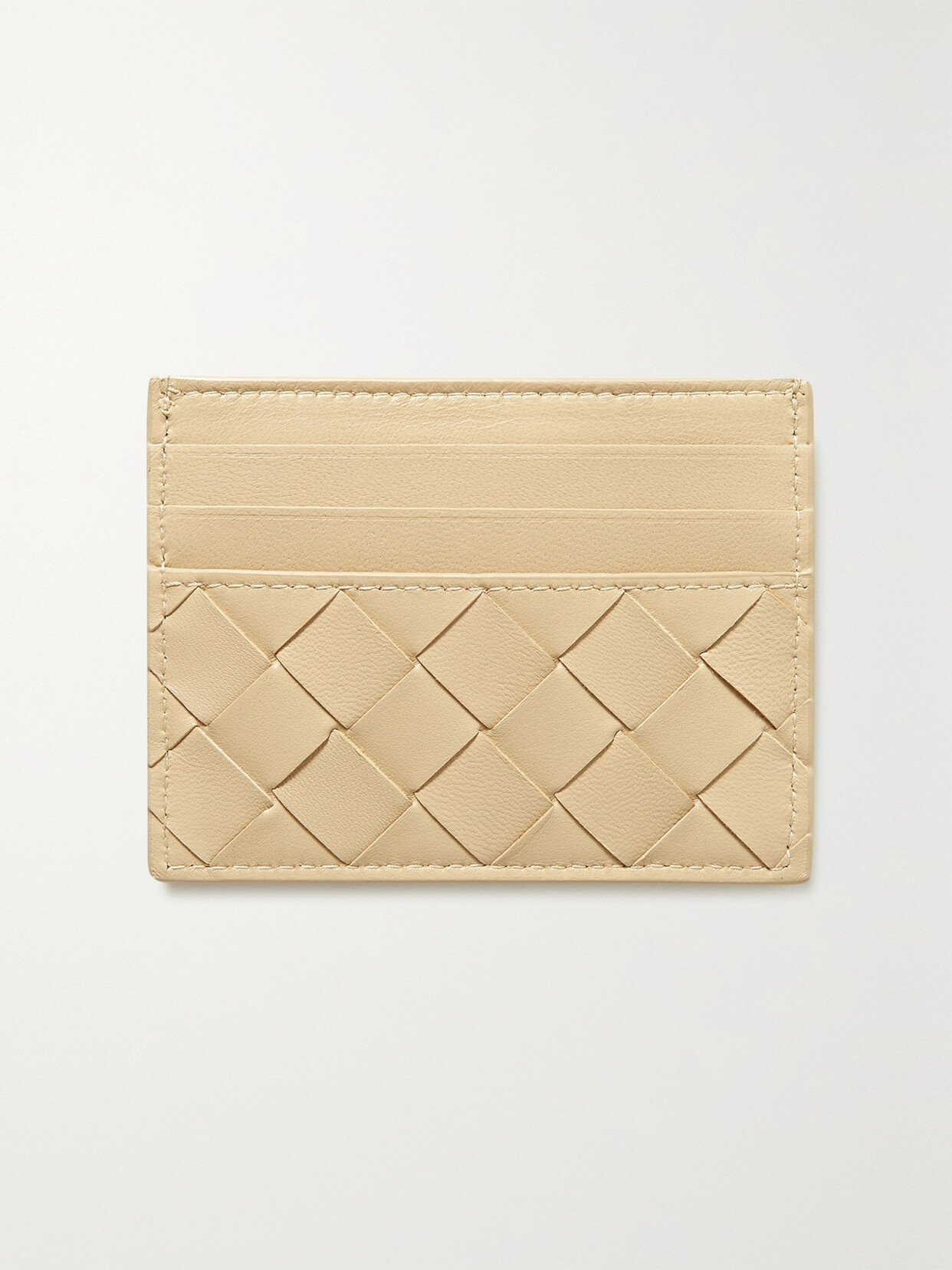 Bottega Veneta - Intrecciato Leather Cardholder - Cream