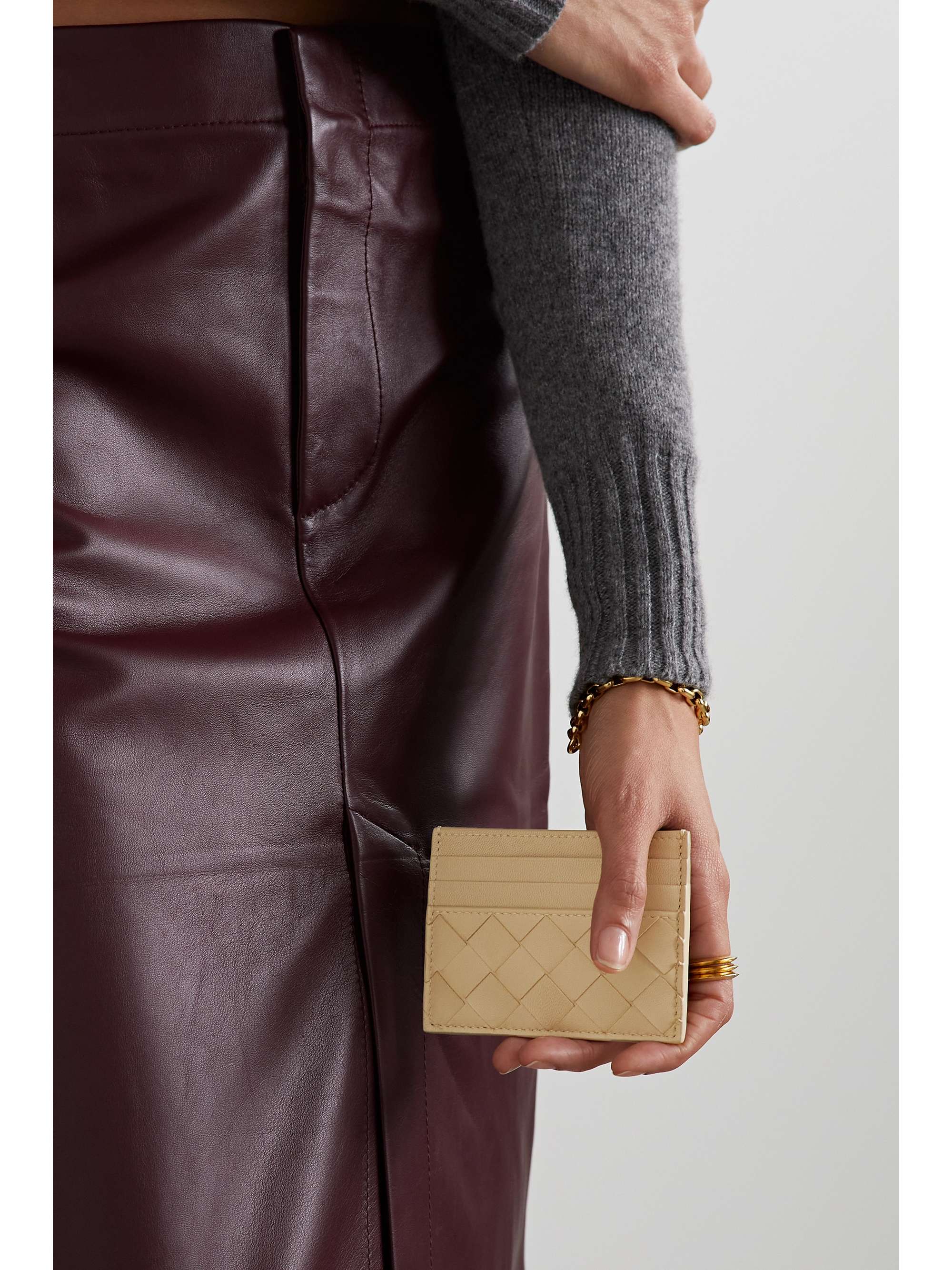 BOTTEGA VENETA Intrecciato leather cardholder