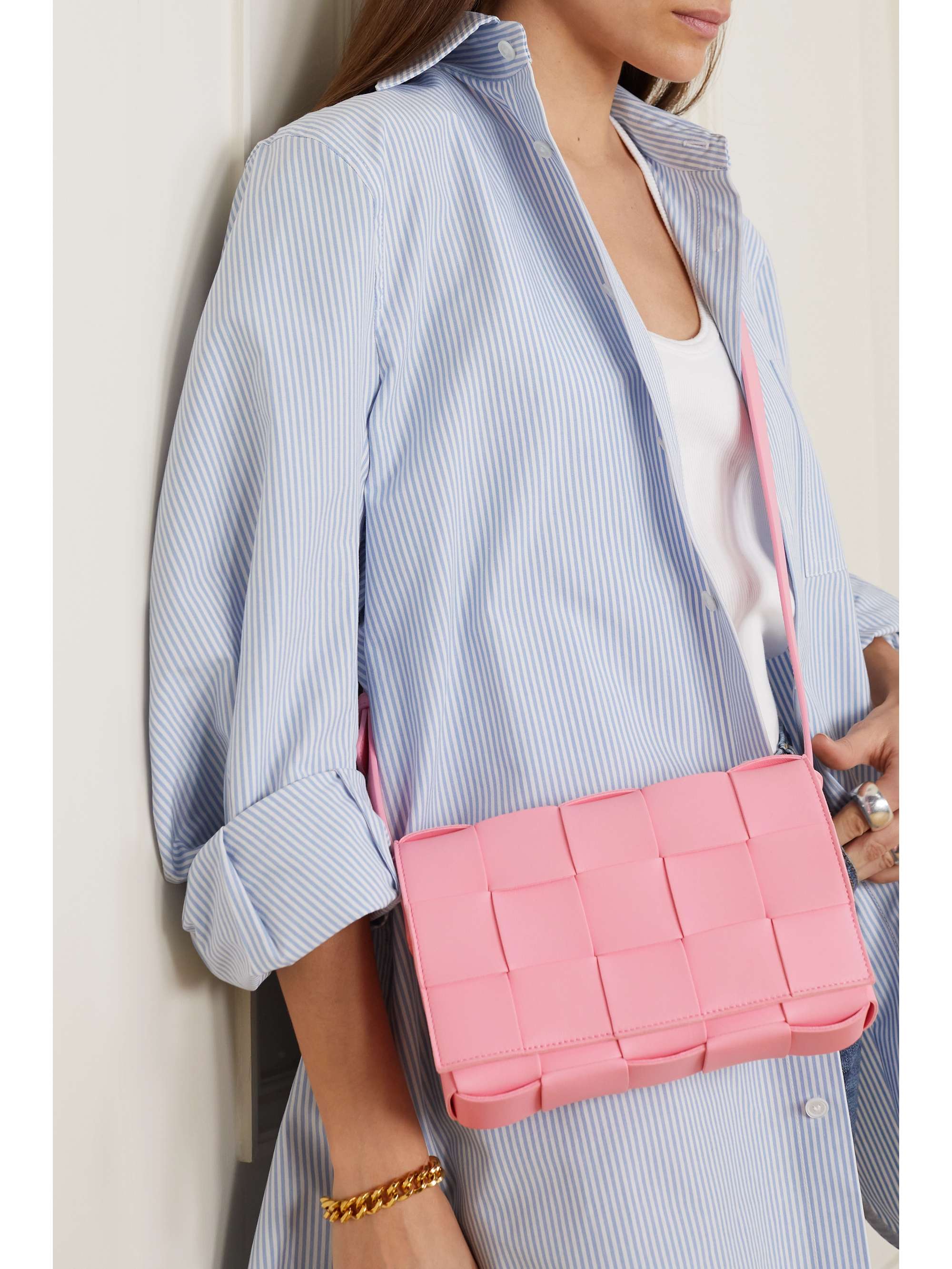 BOTTEGA VENETA Cassette intrecciato leather shoulder bag