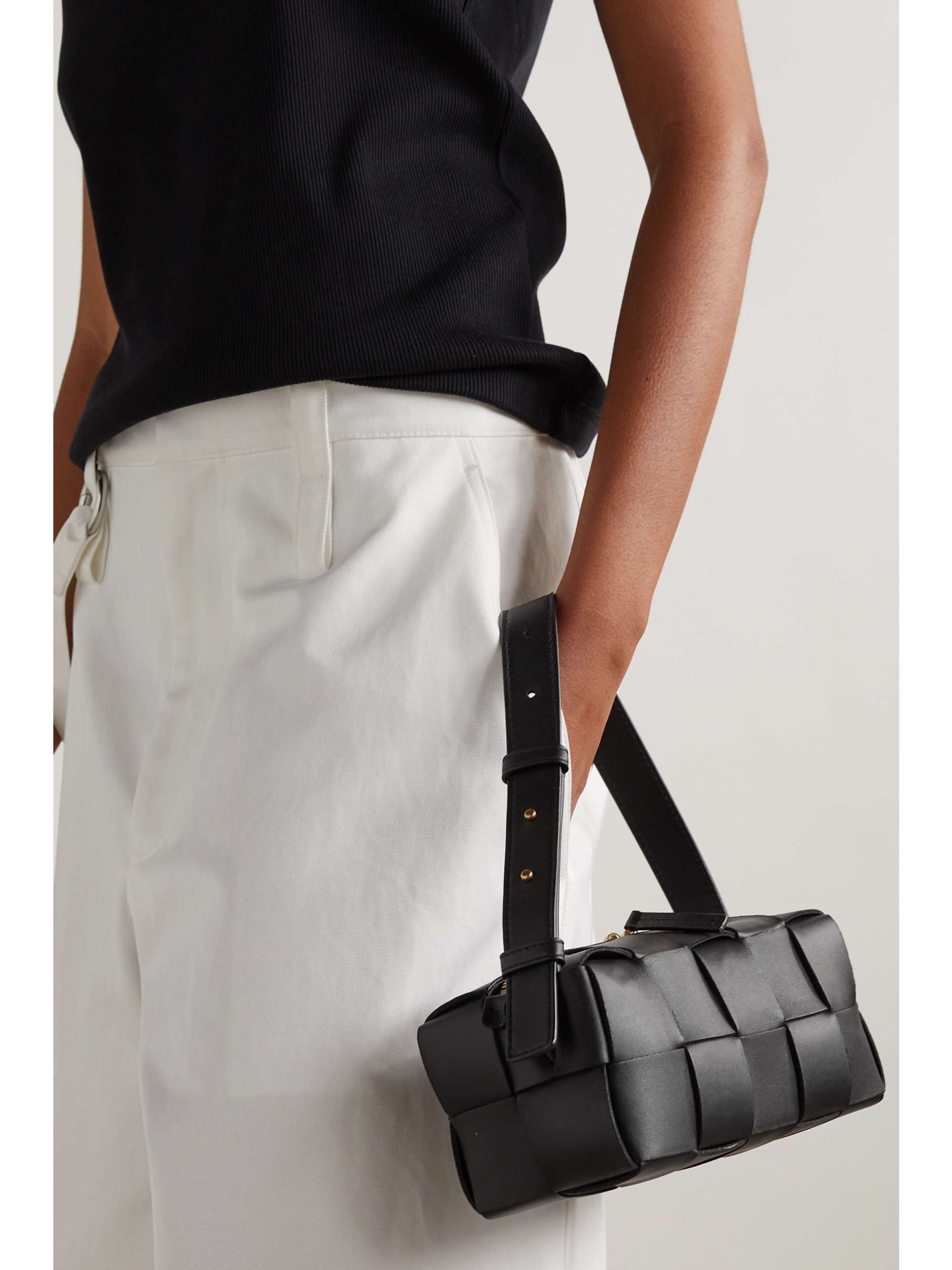 BOTTEGA VENETA Brick Cassette small intrecciato leather shoulder bag