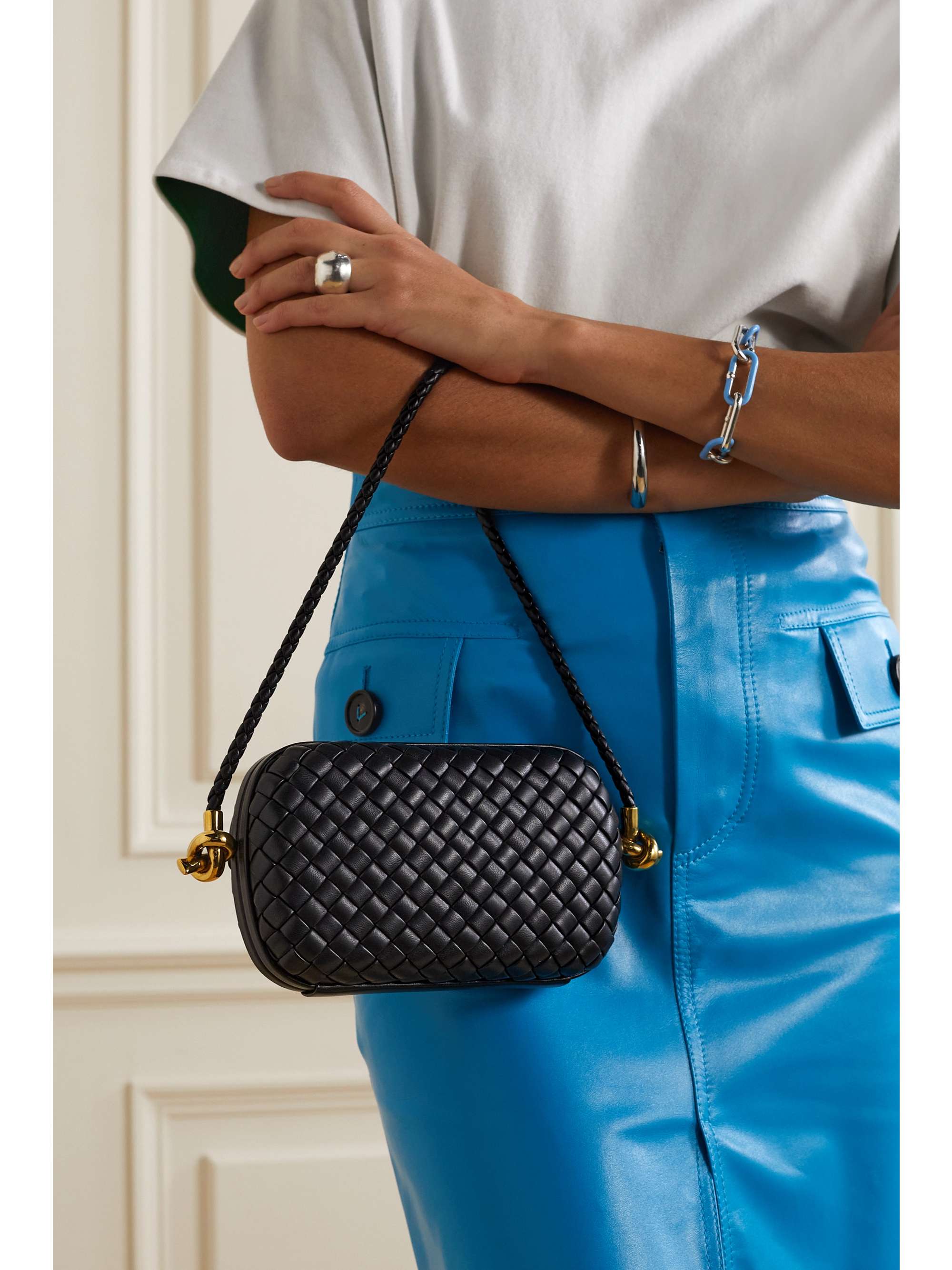 BOTTEGA VENETA Padded intrecciato leather shoulder bag