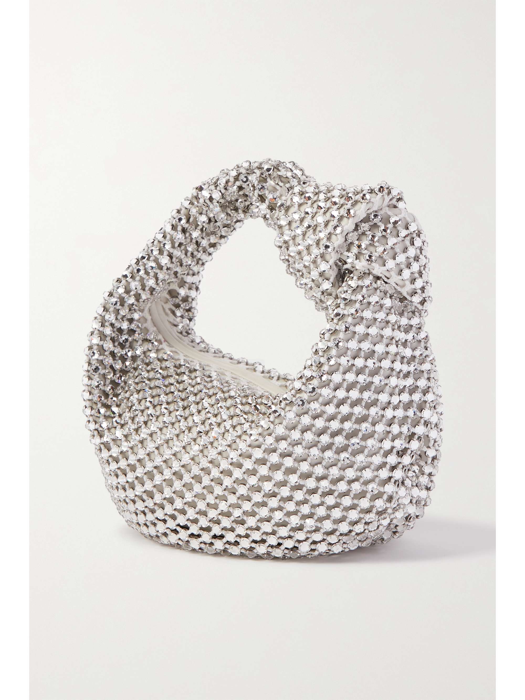 BOTTEGA VENETA Jodie mini knotted crystal-embellished leather shoulder bag