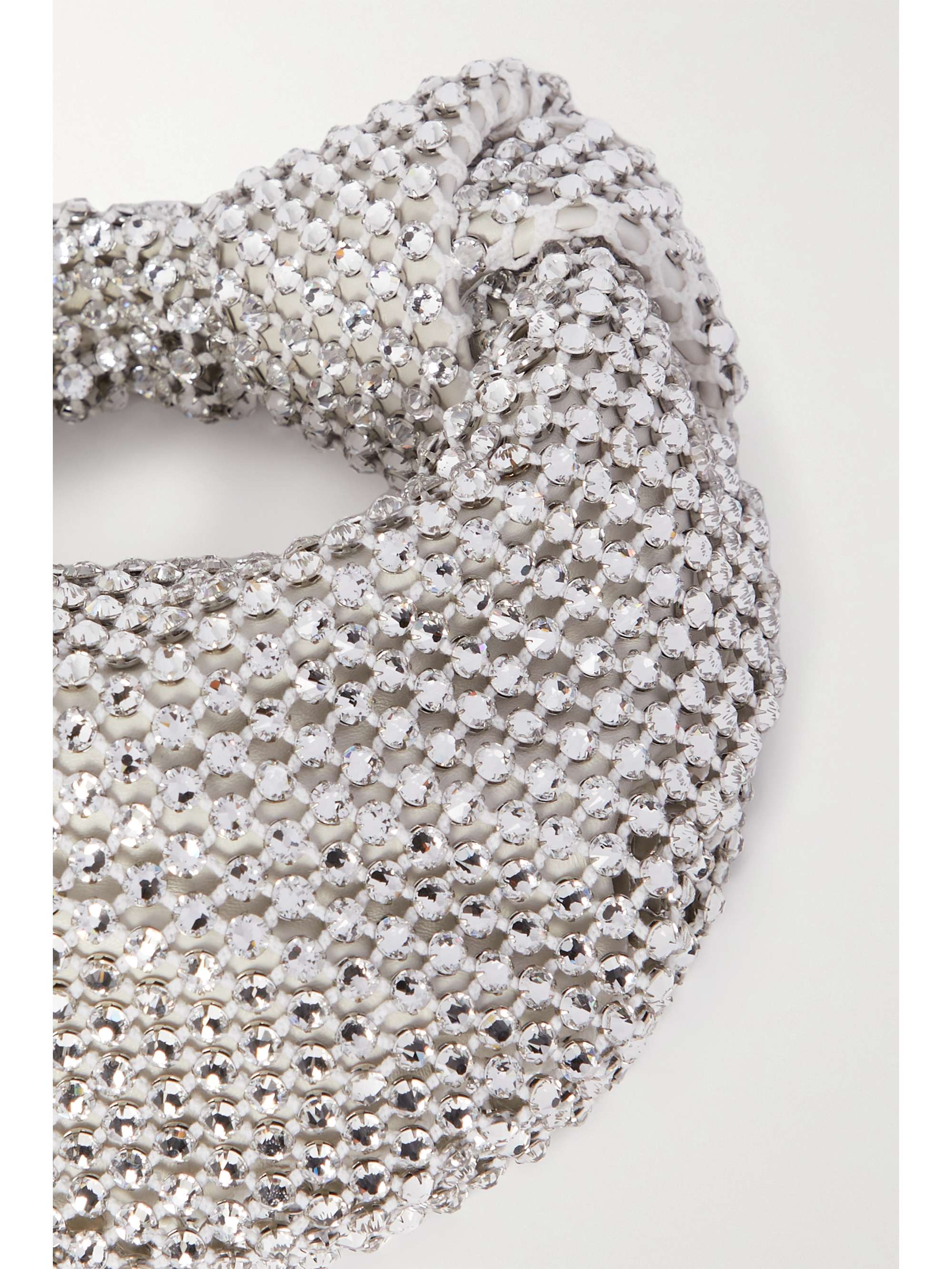BOTTEGA VENETA Jodie mini knotted crystal-embellished leather shoulder bag