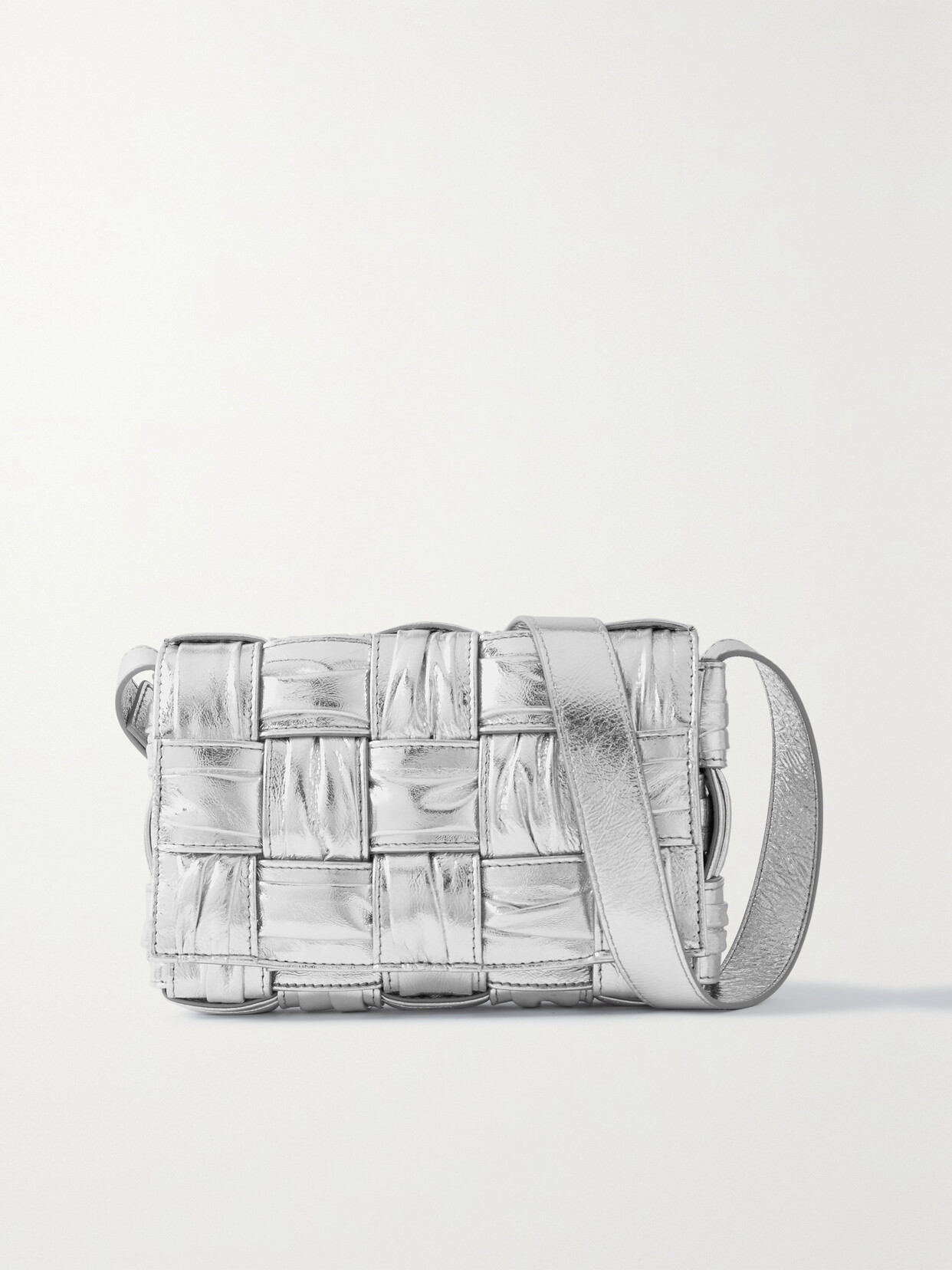 Bottega Veneta Cassette Intrecciato Padded Leather Shoulder Bag