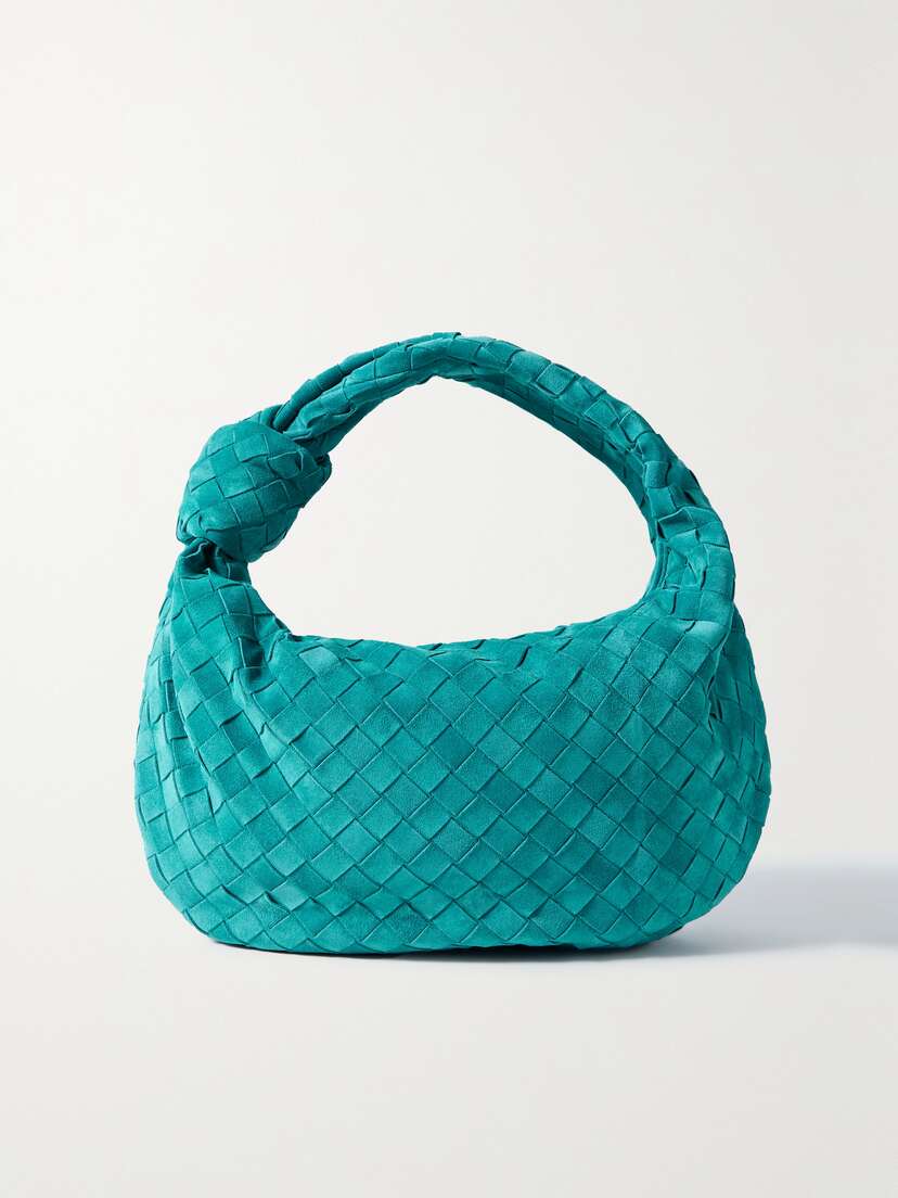 Bottega Veneta Jodie Teen Knotted Intrecciato Suede Tote