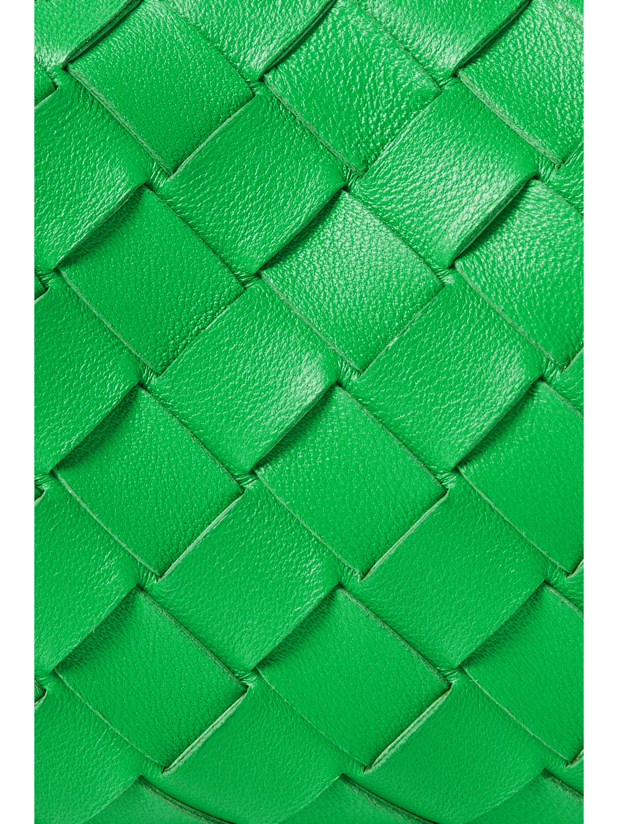 Shop Bottega Veneta Loop Candy Intrecciato Leather Shoulder Bag In Green