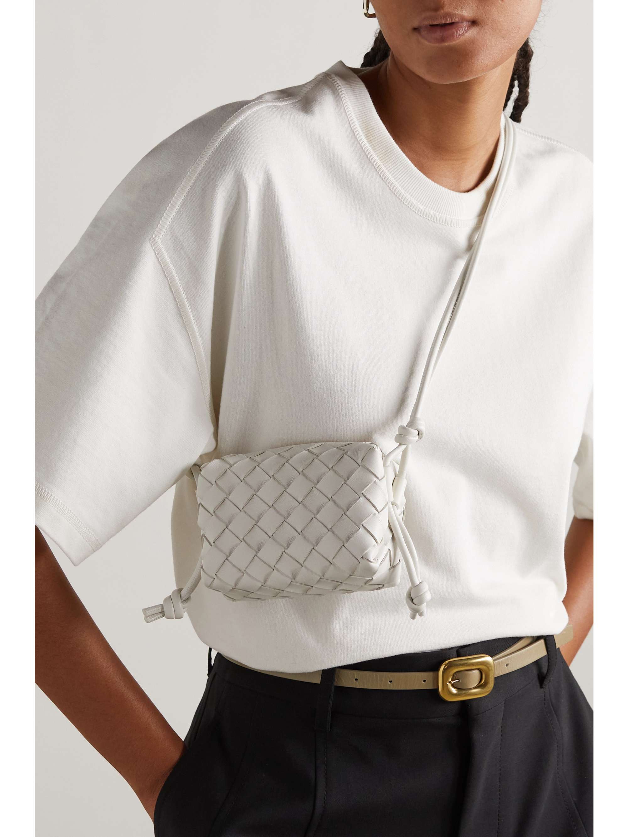 BOTTEGA VENETA Loop Candy intrecciato leather shoulder bag | NET-A-PORTER