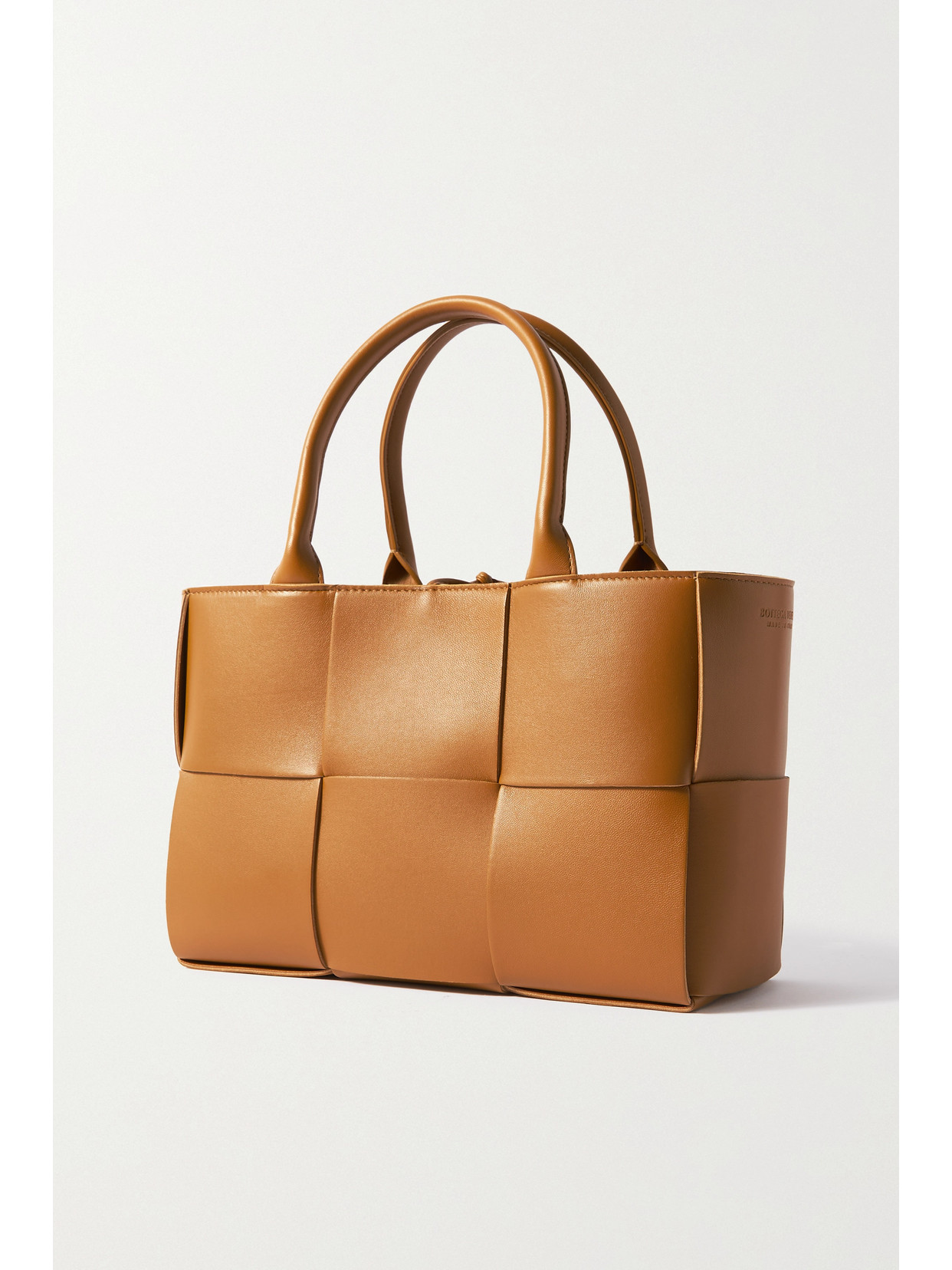 Bottega Veneta Arco Small Intrecciato Leather Tote In Brown