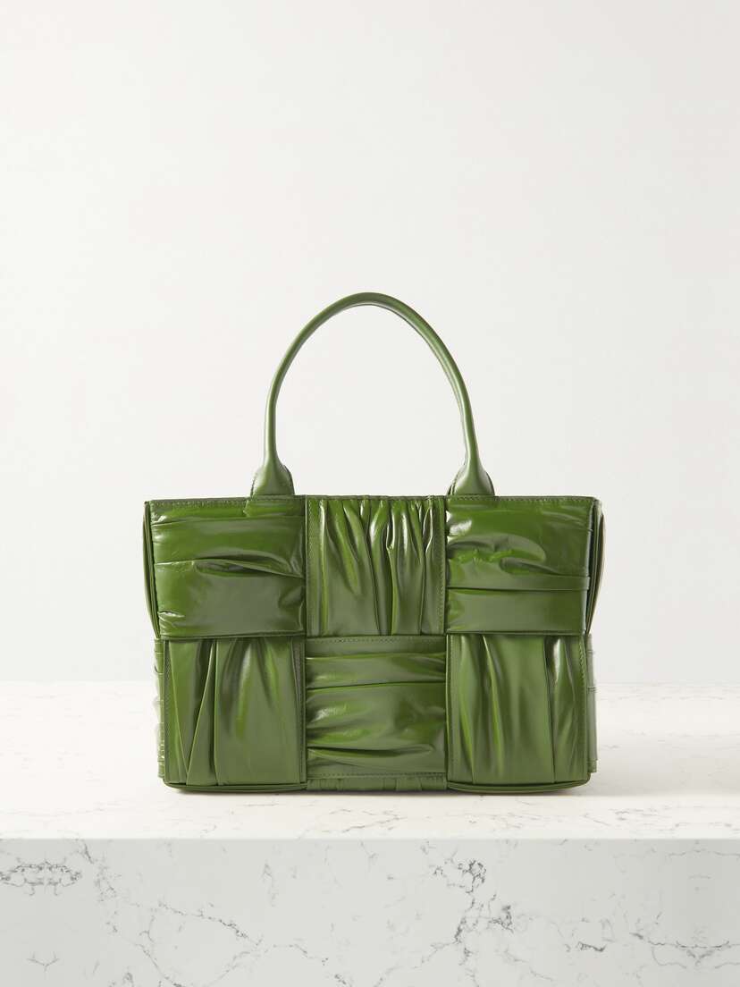 Bottega Veneta Arco Small Gathered Intrecciato Leather Tote