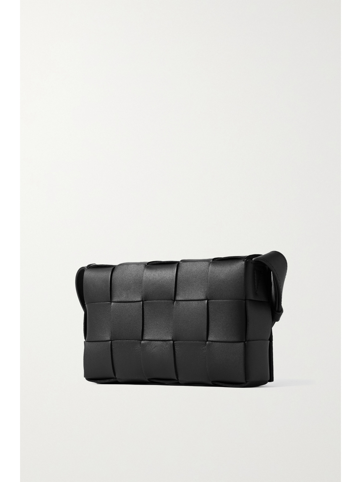 BOTTEGA VENETA CASSETTE SMALL INTRECCIATO LEATHER SHOULDER BAG