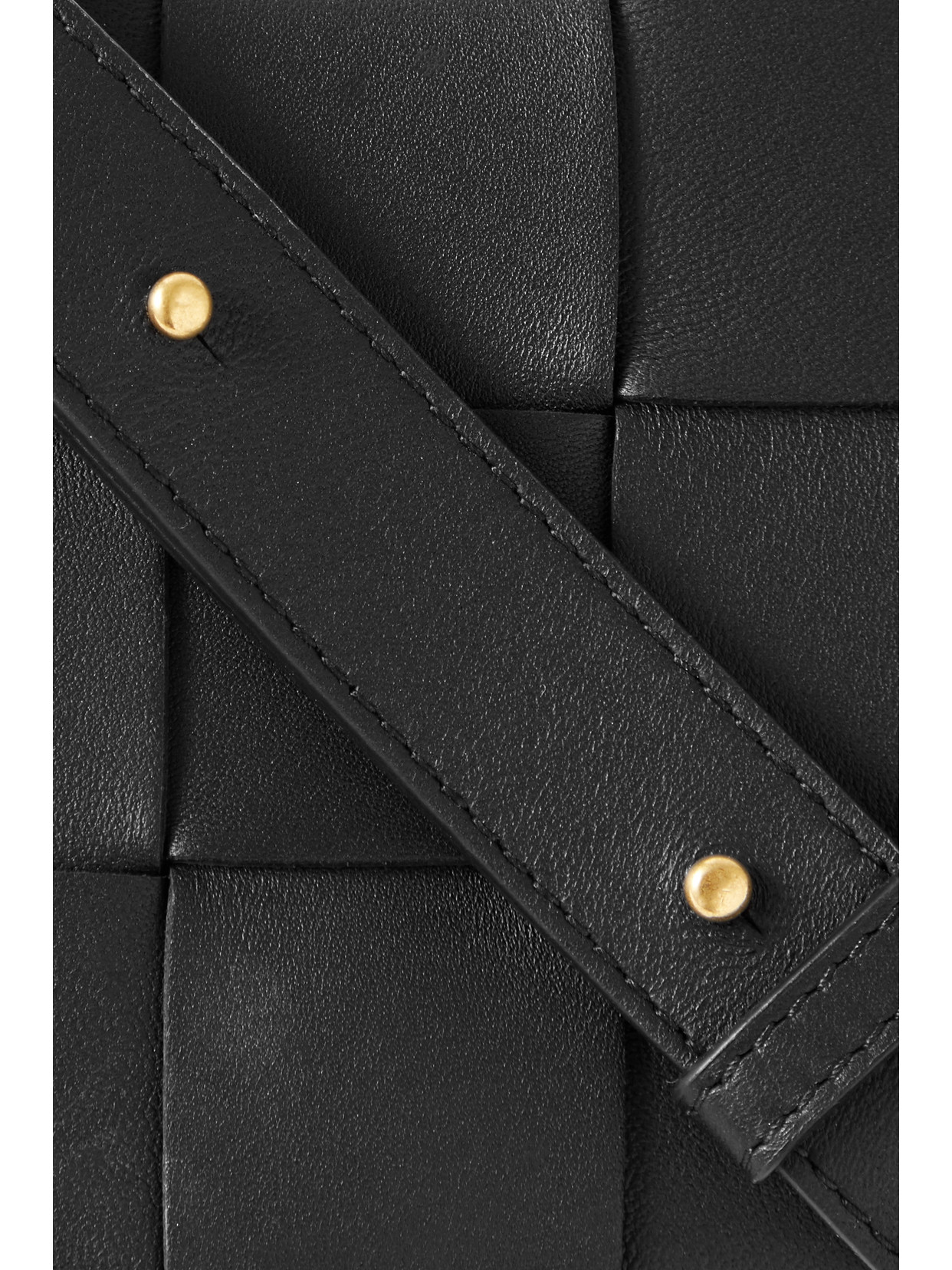 BOTTEGA VENETA CASSETTE SMALL INTRECCIATO LEATHER SHOULDER BAG