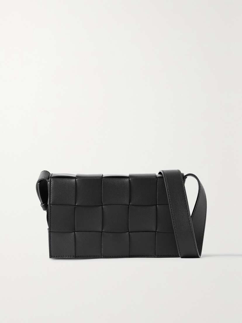 Bottega Veneta Cassette Small Intrecciato Leather Shoulder Bag
