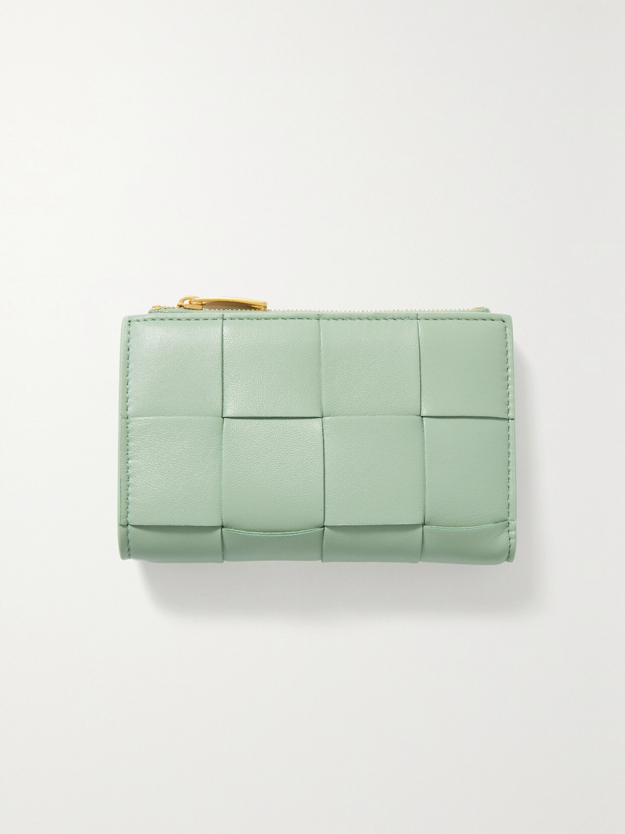 Bottega Veneta - Cassette Medium Intrecciato Leather Wallet - Light green - one size