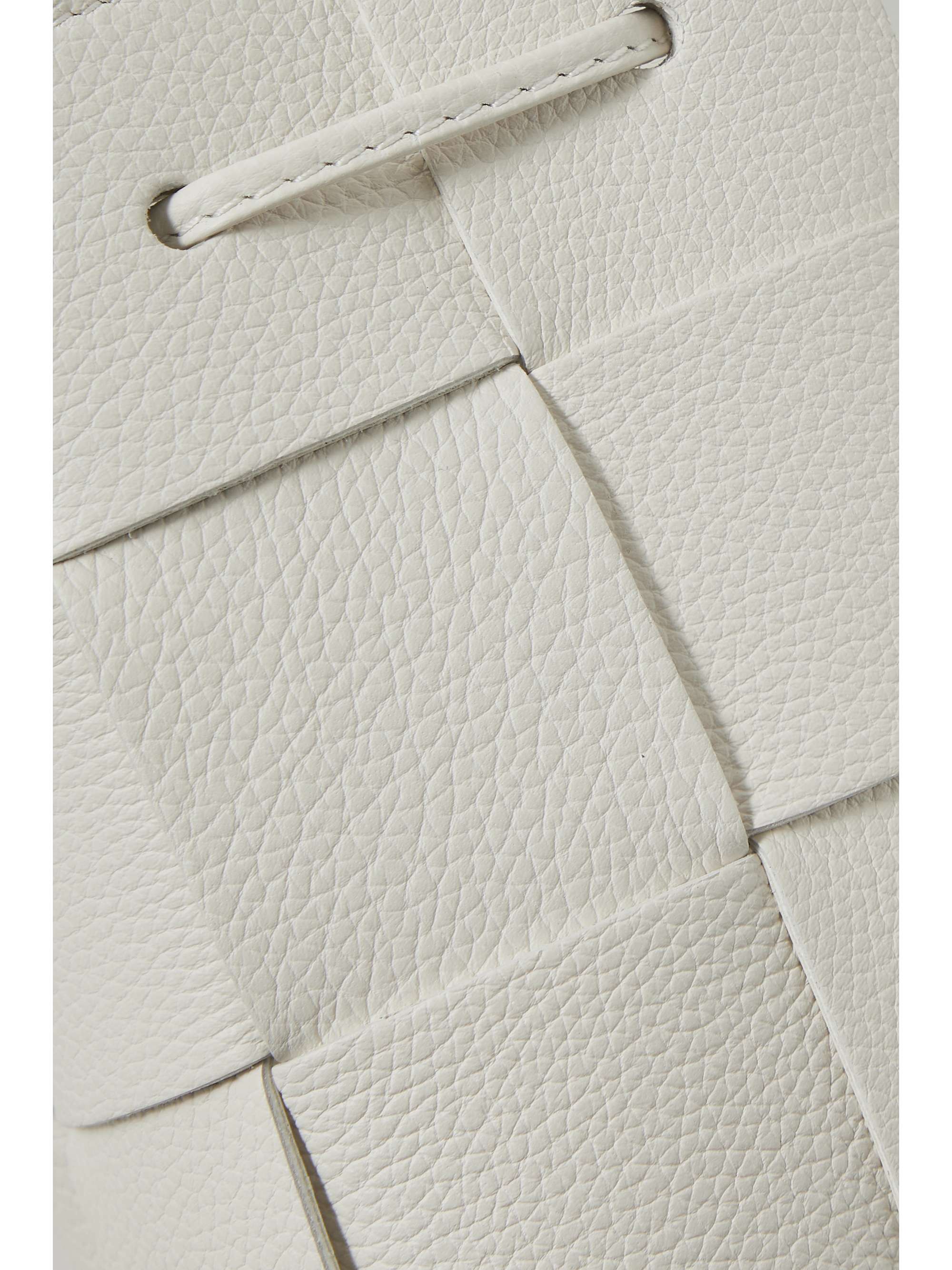BOTTEGA VENETA Cassette mini textured-intrecciato leather bucket bag