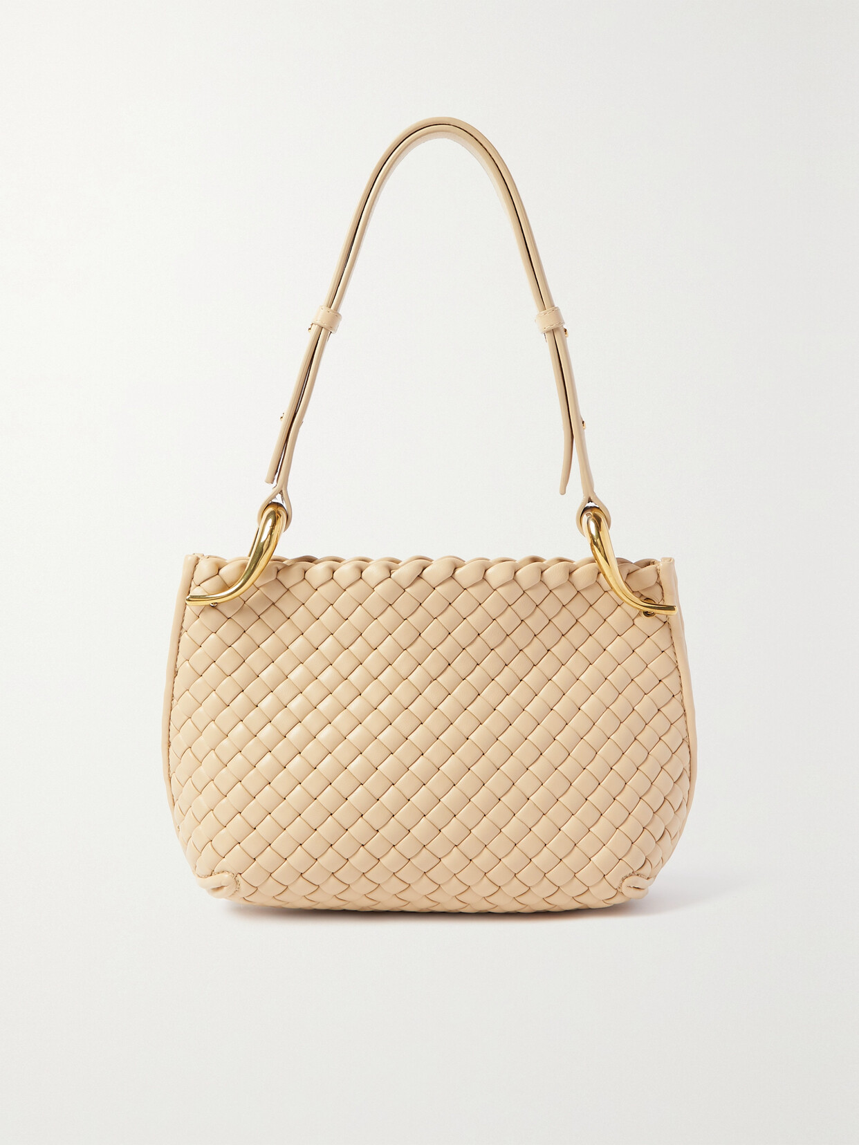 Bottega Veneta - Pipe Small Padded Intrecciato Leather Shoulder Bag - Neutrals