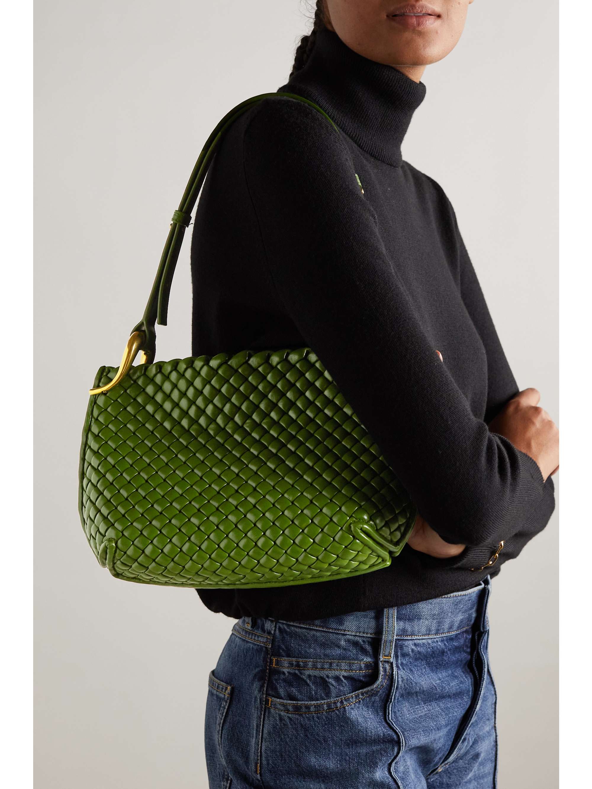 BOTTEGA VENETA Pipe small intrecciato leather shoulder bag | NET-A-PORTER