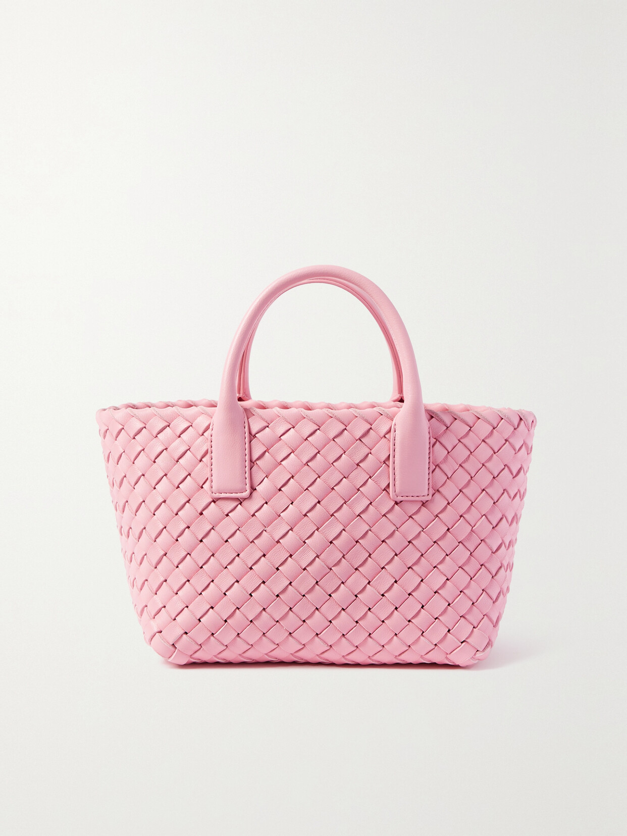 Bottega Veneta - Cabat Mini Intrecciato Leather Tote - Pink