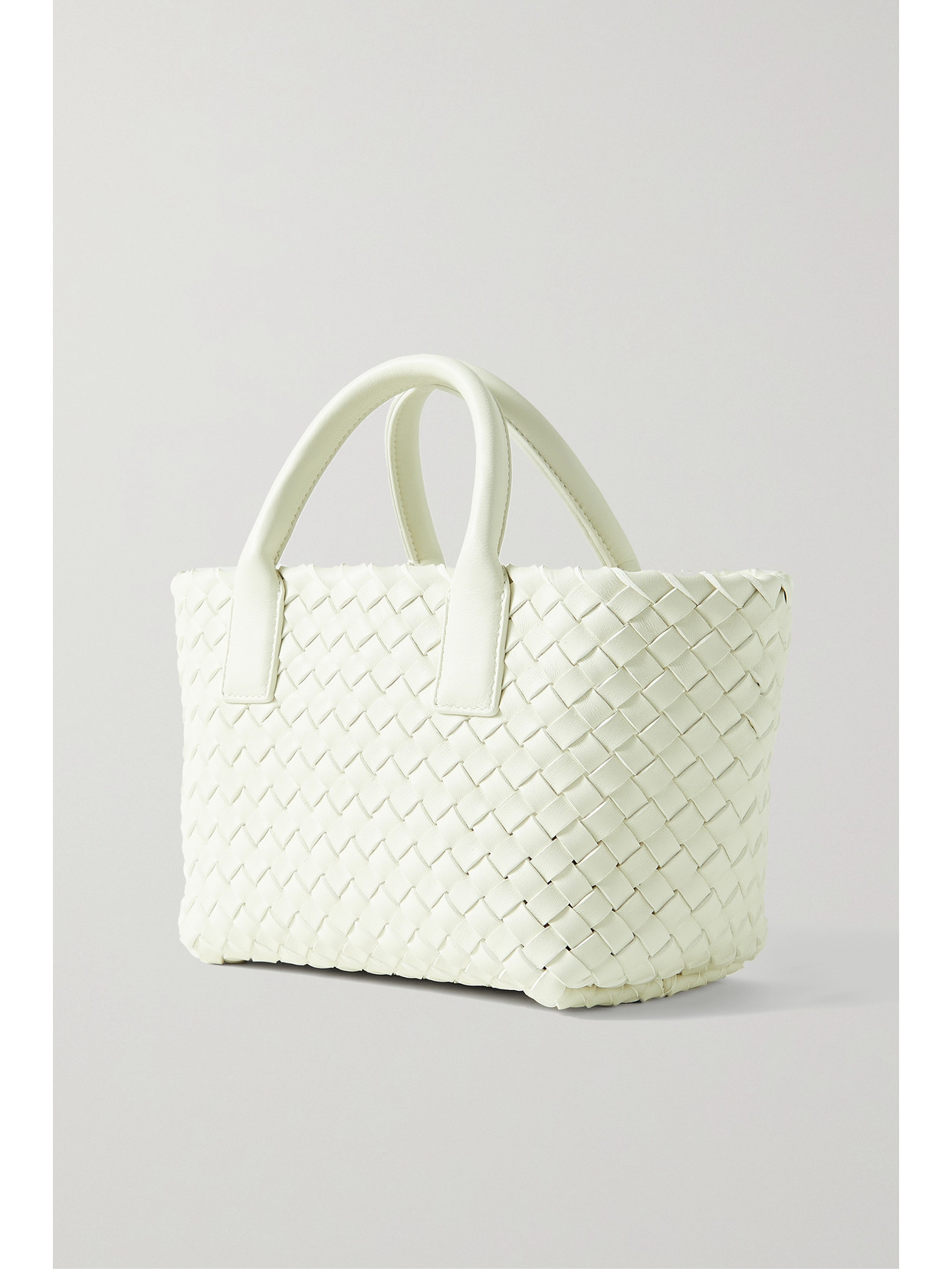 Cabat Mini Intrecciato Leather Tote