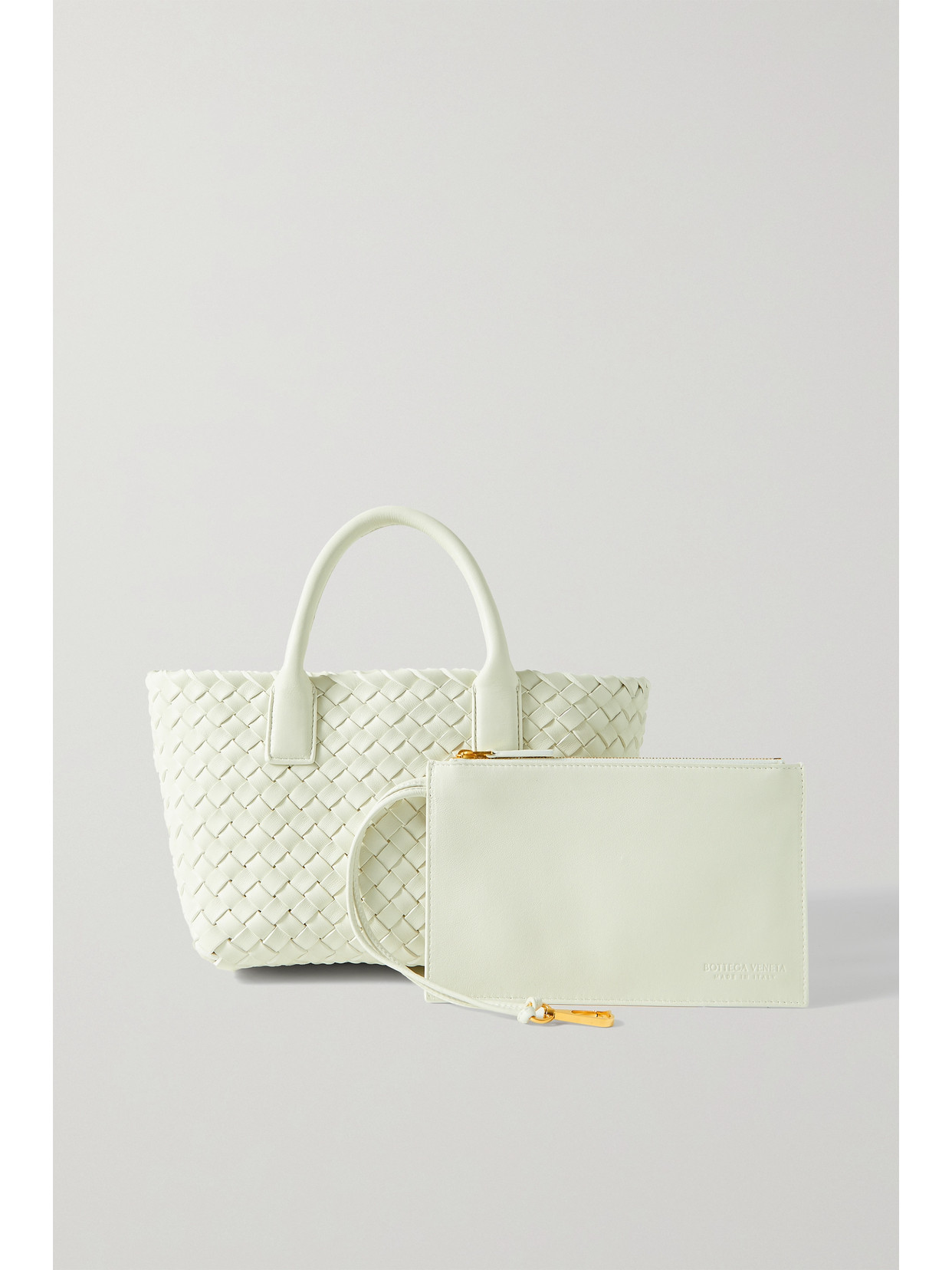 Cabat Mini Intrecciato Leather Tote