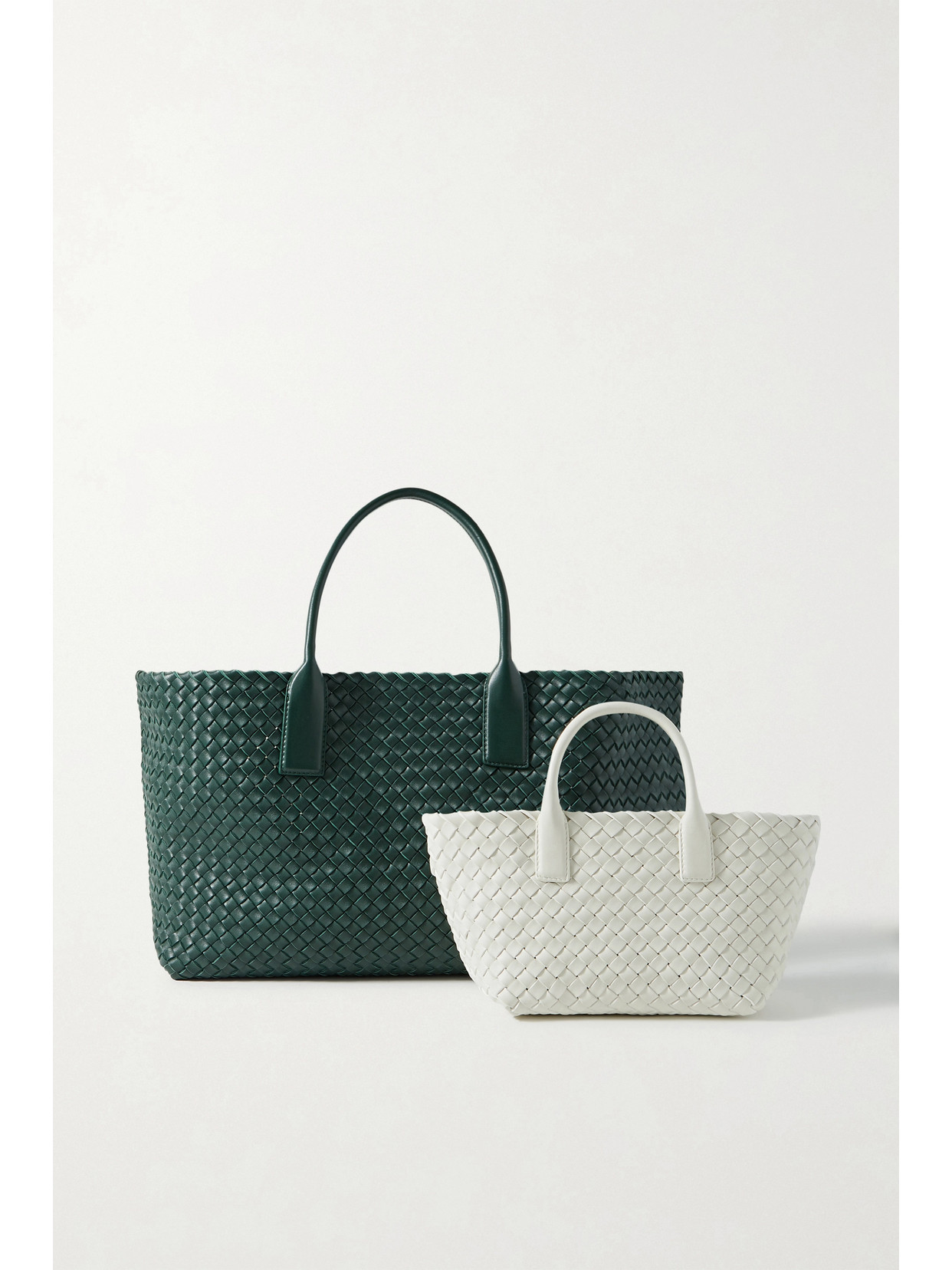 Cabat Mini Intrecciato Leather Tote