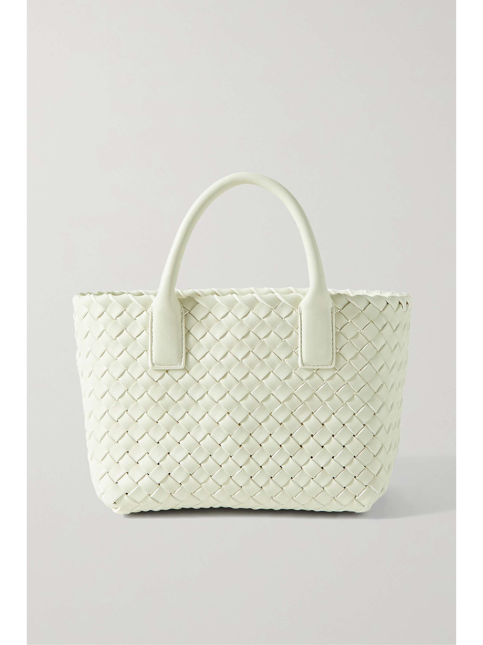 Bottega Veneta Women's Intrecciato Leather Tote Bag White