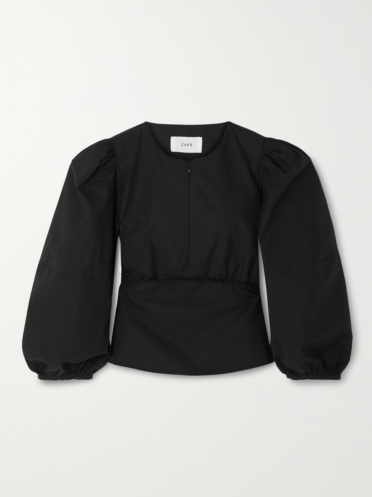 Caes - Cotton And Lyocell-blend Poplin Blouse - Black