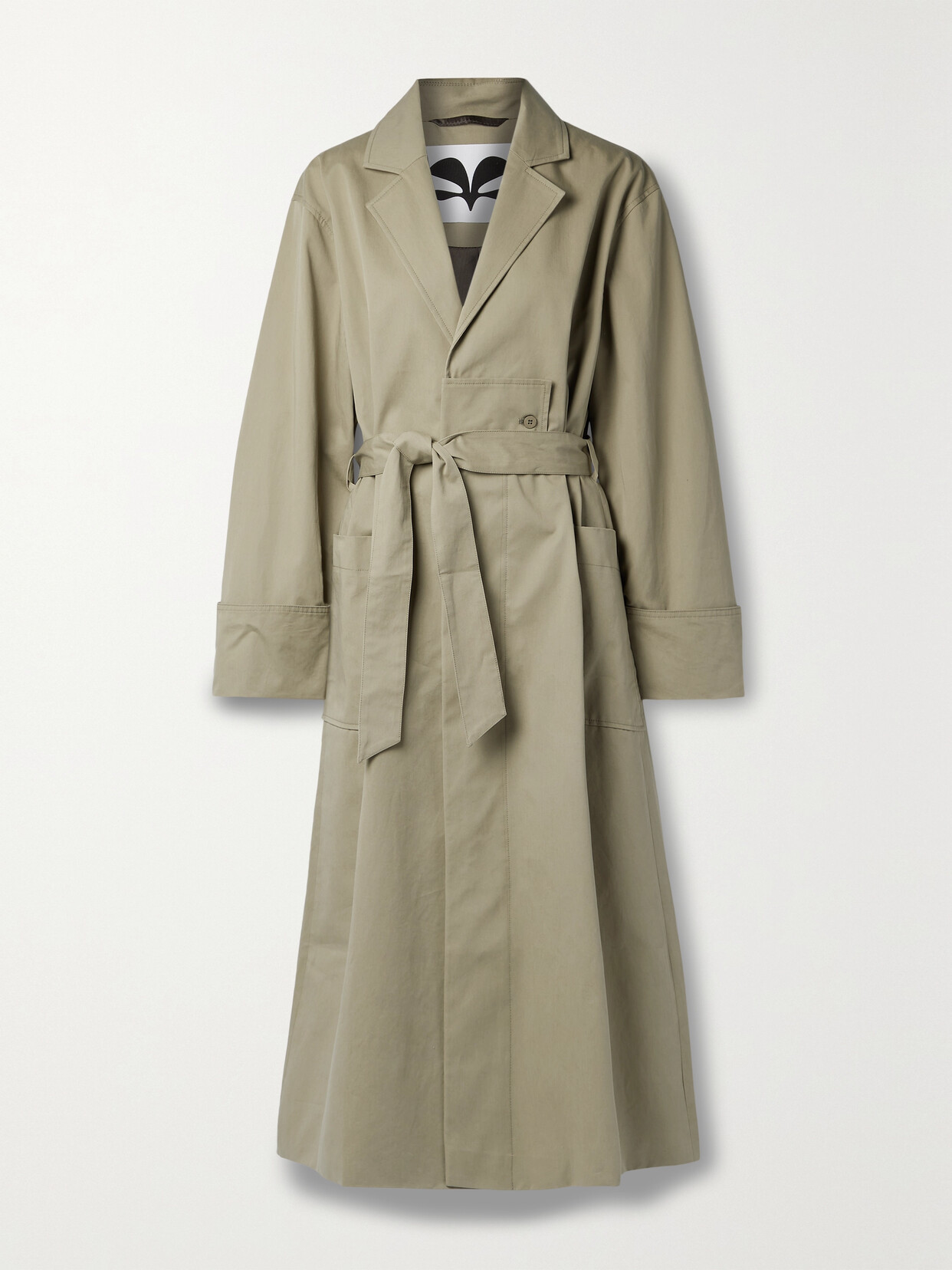 Caes Belted Cotton-twill Trench Coat In Neutrals