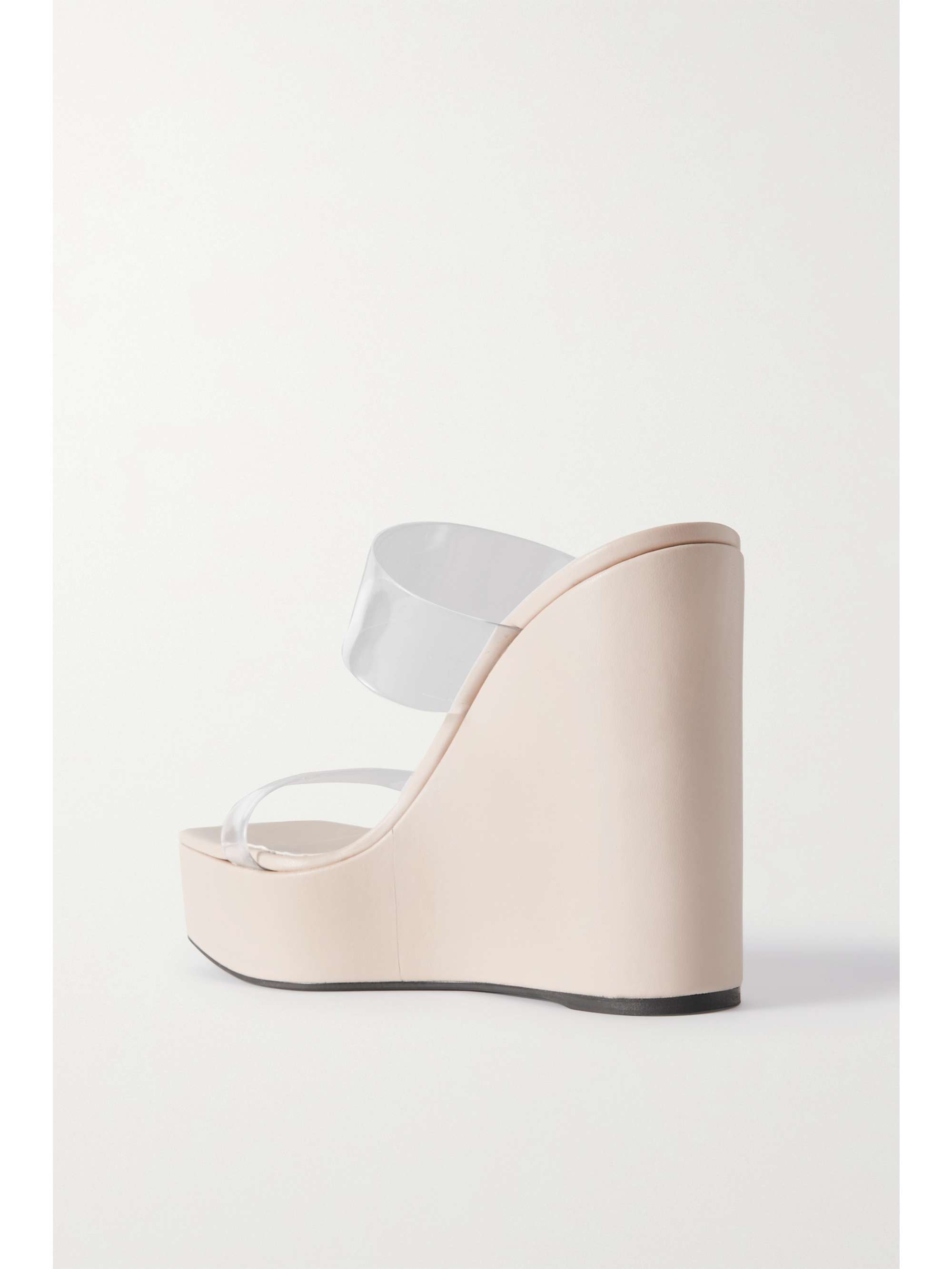 GIUSEPPE ZANOTTI Zanilla PVC and leather wedge sandals | NET-A-PORTER