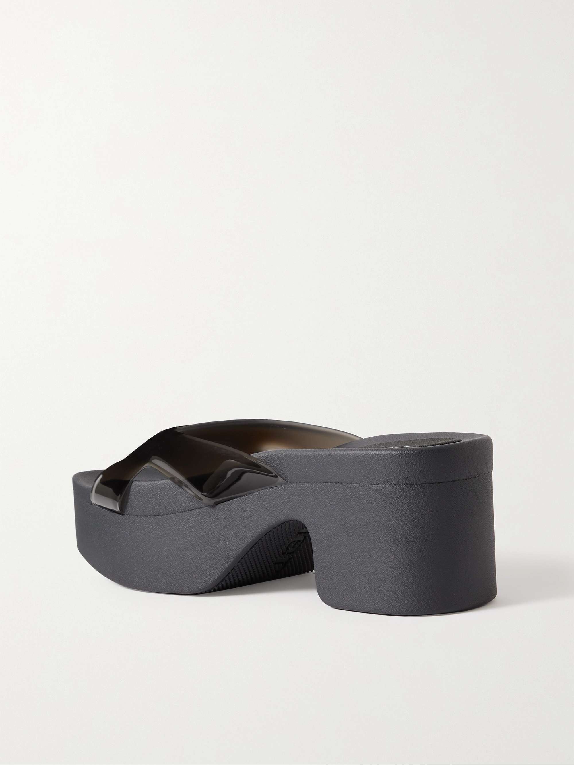 ALEXANDER WANG AW Sport logo-debossed PVC platform slides