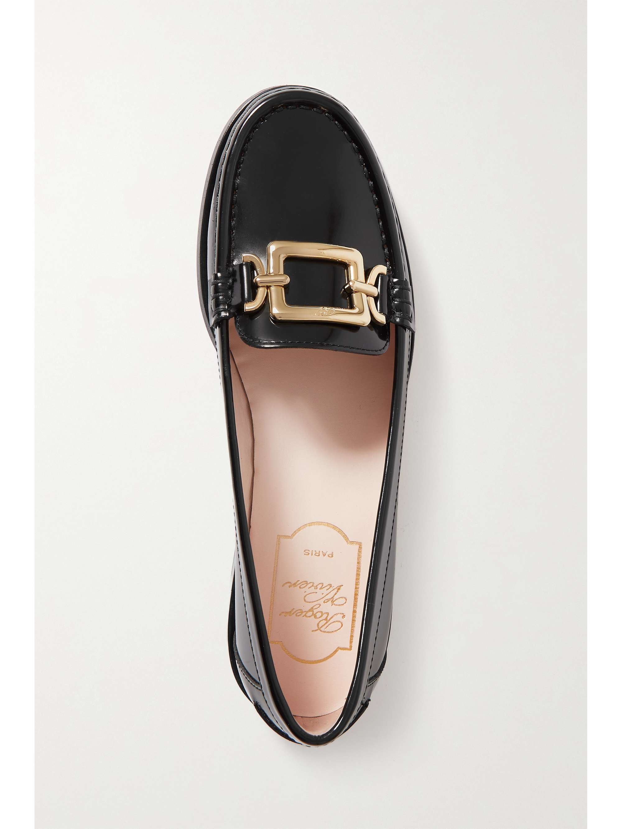 ROGER VIVIER Morsetto embellished patent-leather loafers