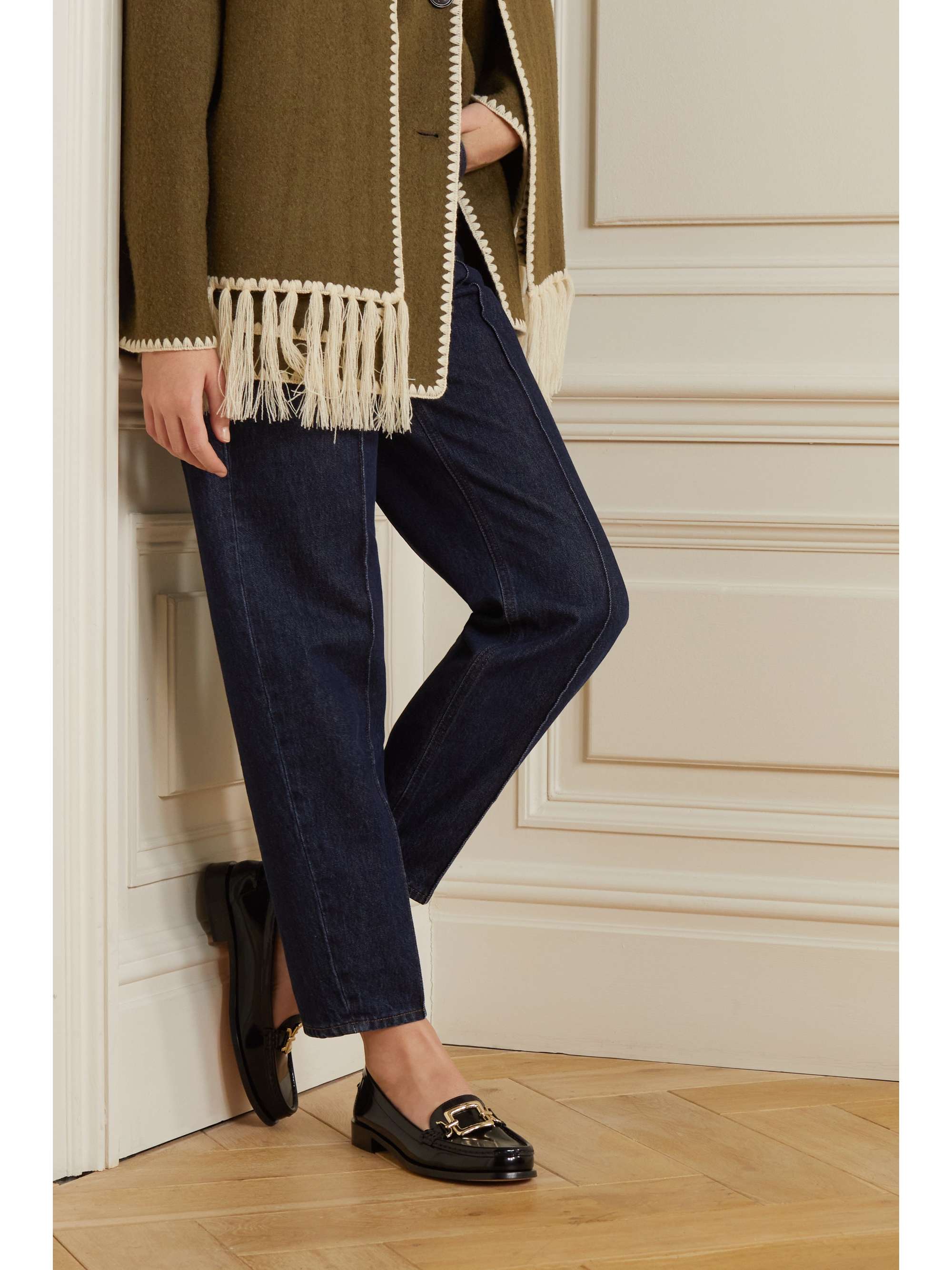 ROGER VIVIER Morsetto embellished patent-leather loafers